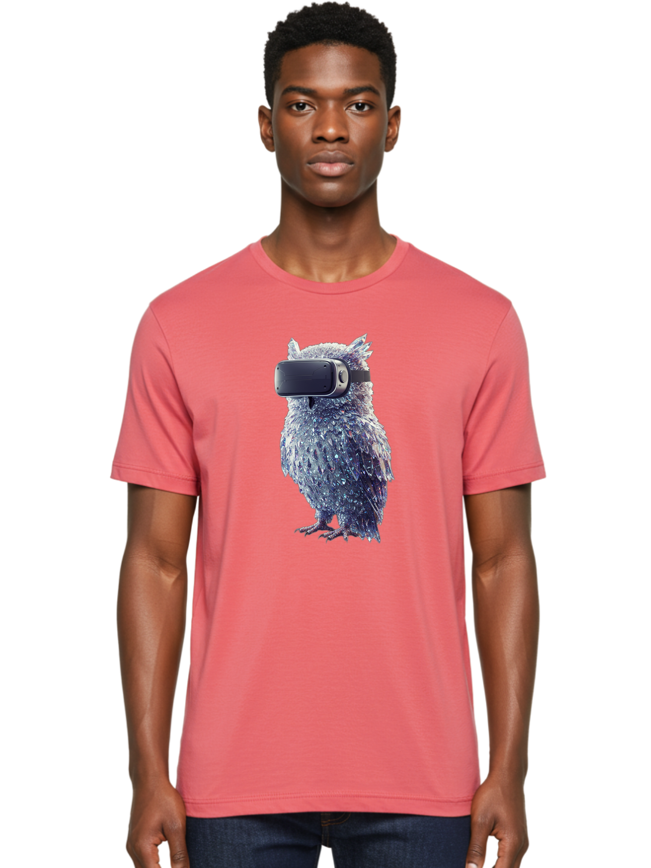 Owl-Wearing-Vr-Headset Men'S Graphic Tee, 100% Cotton, Comfortable Casual Summer Wear, Machine Washable, Vintage Camera, Old Camera, Antique Camera, Black Camera, Classic Photography, Photography Equipment, Nostalgic Device, Film Camera, Bal027