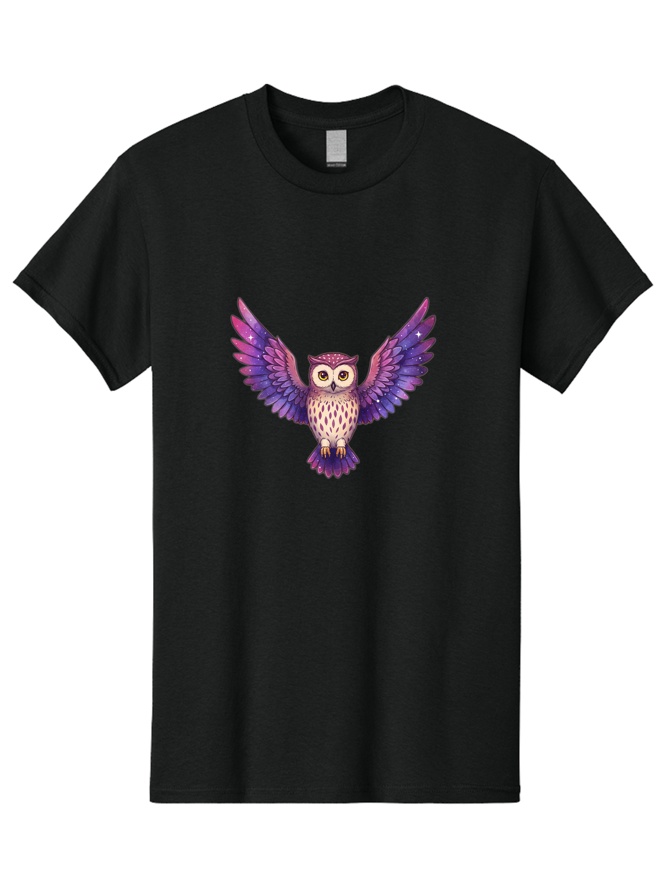 Owl-With-Galaxy-Feathers Men'S Graphic Tee, 100% Cotton, Comfortable Casual Summer Wear, Machine Washable, Vintage Camera, Old Camera, Antique Camera, Black Camera, Classic Photography, Photography Equipment, Nostalgic Device, Film Camera, Bal029