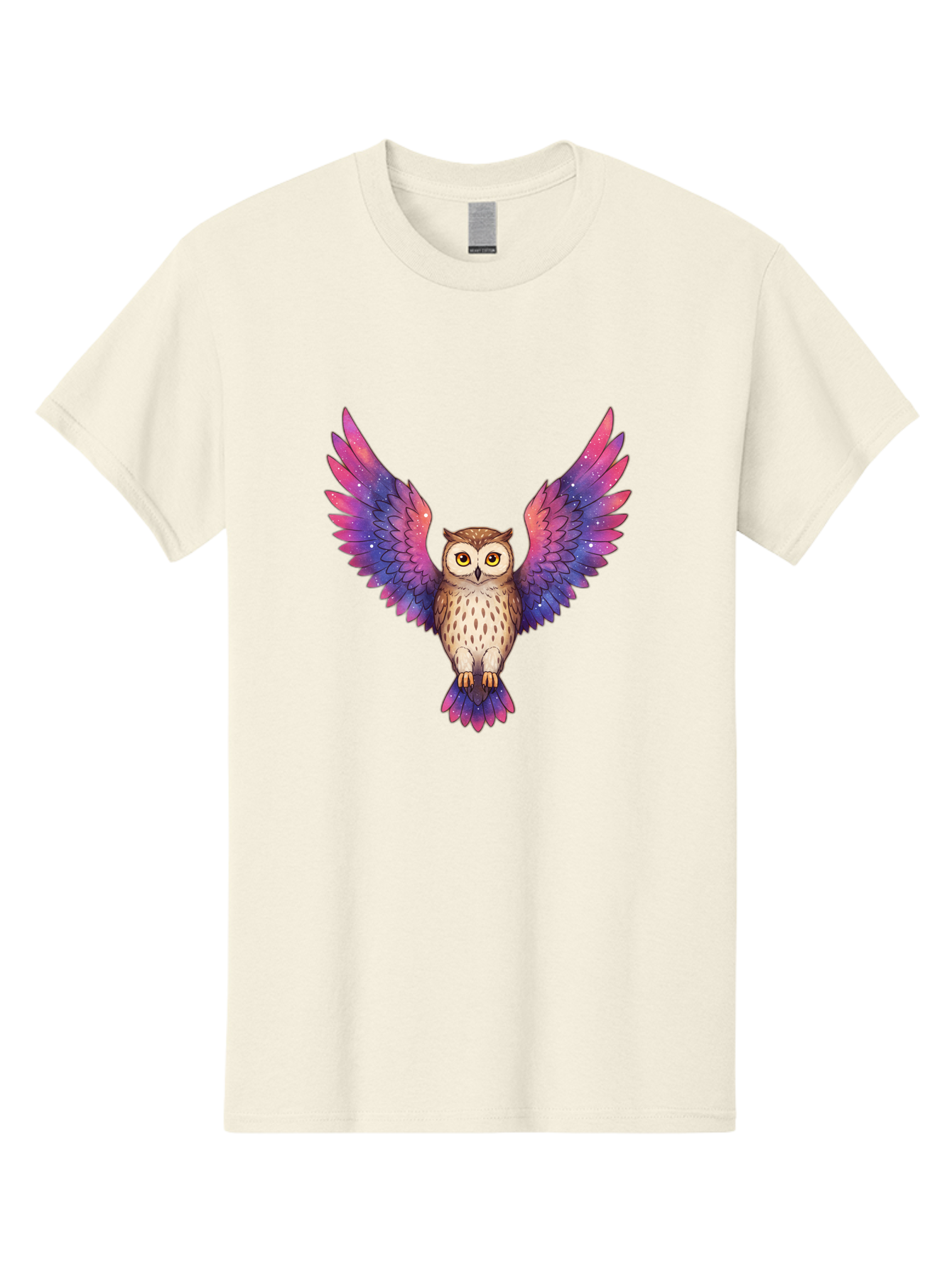 Owl-With-Galaxy-Wings-1 Men'S Graphic Tee, 100% Cotton, Comfortable Casual Summer Wear, Machine Washable, Vintage Camera, Old Camera, Antique Camera, Black Camera, Classic Photography, Photography Equipment, Nostalgic Device, Film Camera, Bal030