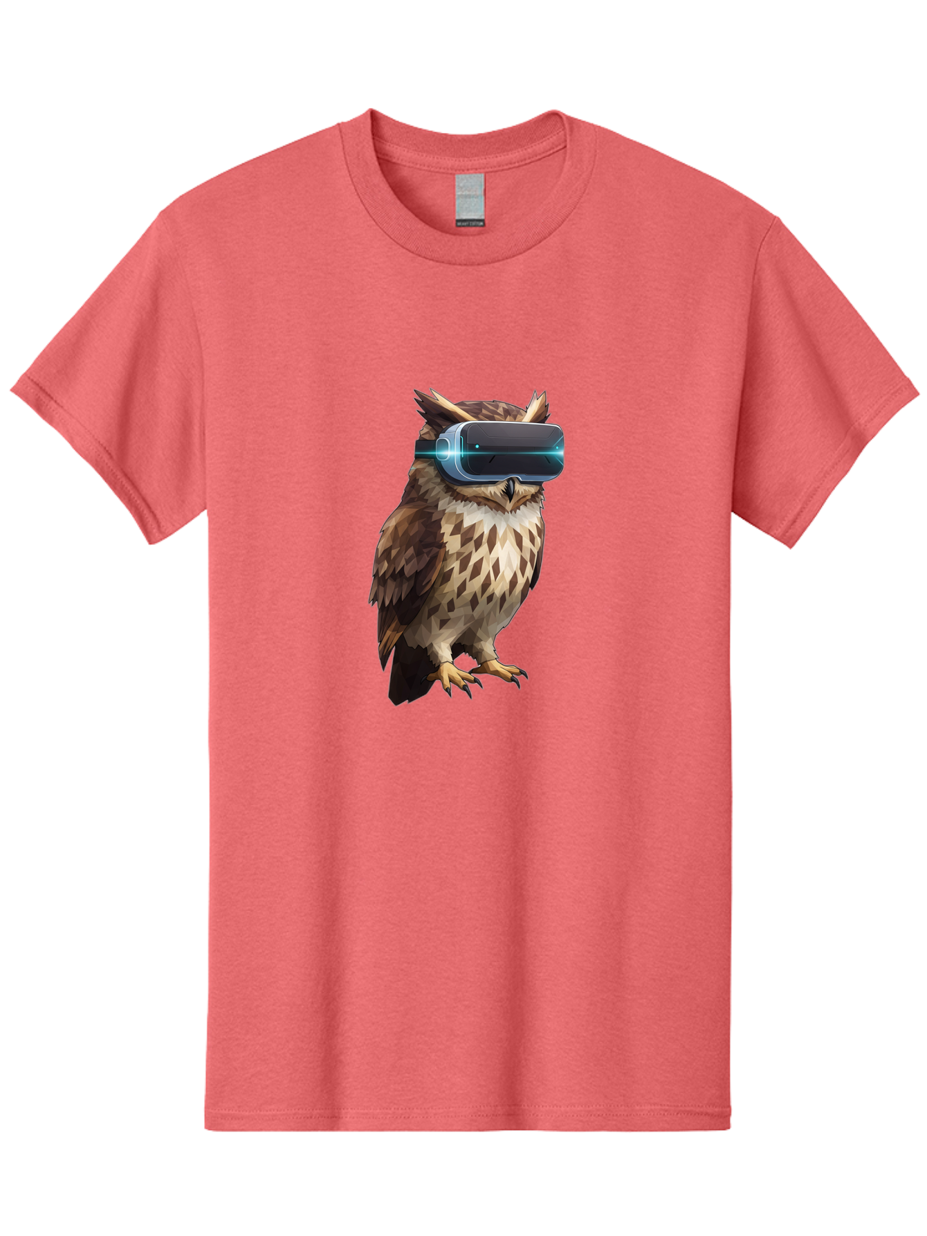 Owl-With-Vr-Headset-1 Men'S Graphic Tee, 100% Cotton, Comfortable Casual Summer Wear, Machine Washable, Vintage Camera, Old Camera, Antique Camera, Black Camera, Classic Photography, Photography Equipment, Nostalgic Device, Film Camera, Bal032