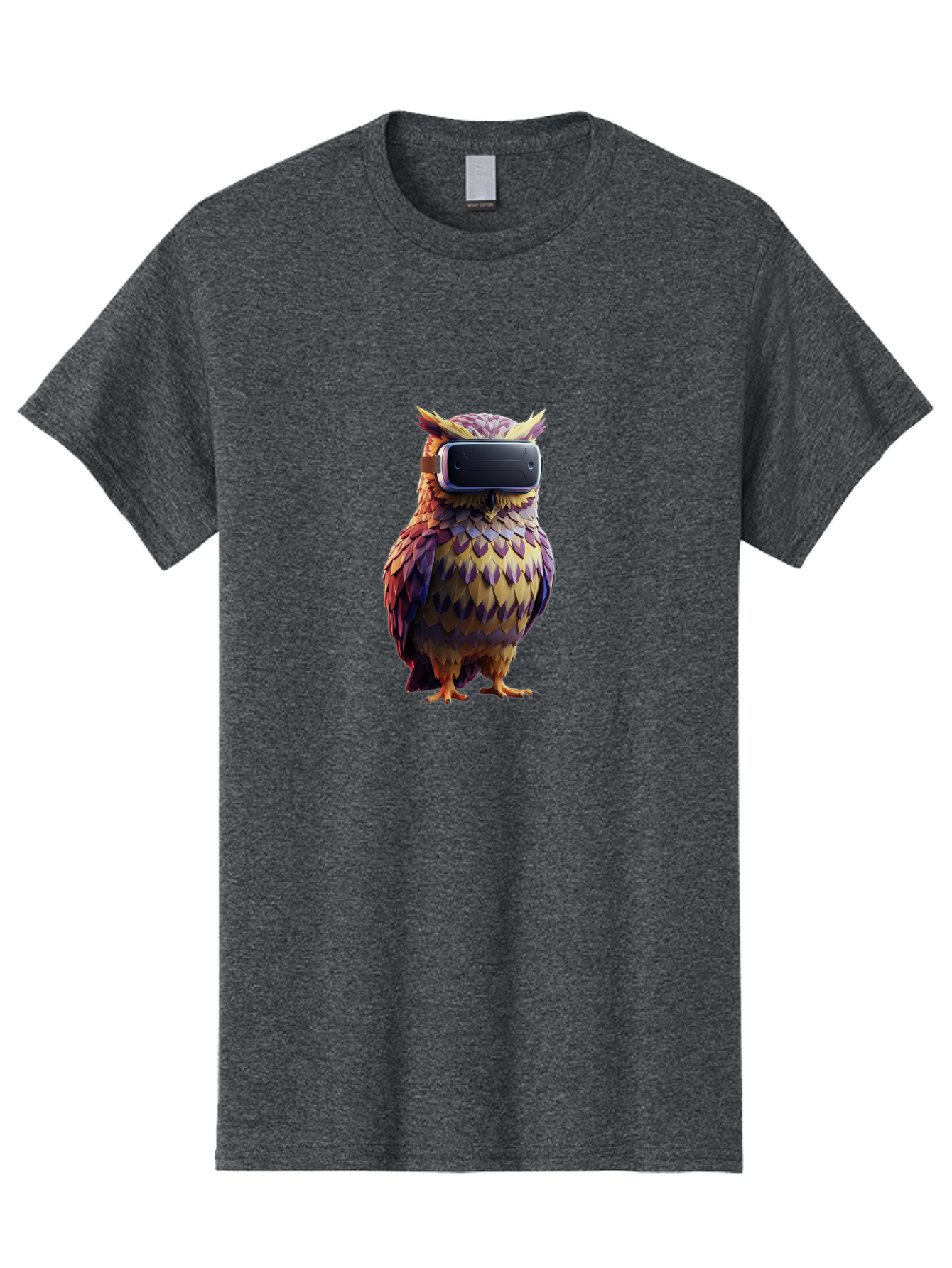 Owl-With-Vr-Headset-3 Men'S Graphic Tee, 100% Cotton, Comfortable Casual Summer Wear, Machine Washable, Vintage Camera, Old Camera, Antique Camera, Black Camera, Classic Photography, Photography Equipment, Nostalgic Device, Film Camera, Bal034