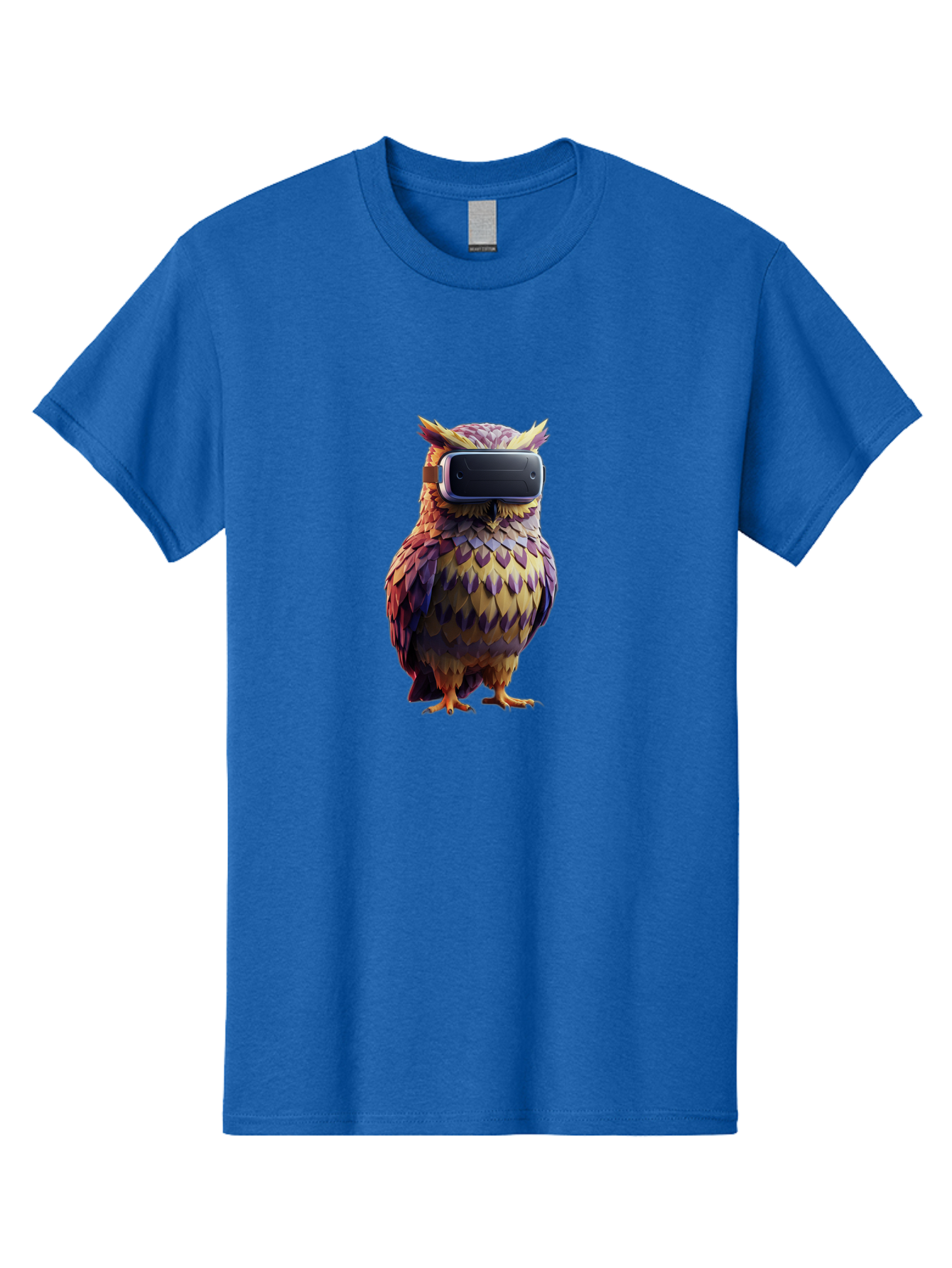 Owl-With-Vr-Headset-3 Men'S Graphic Tee, 100% Cotton, Comfortable Casual Summer Wear, Machine Washable, Vintage Camera, Old Camera, Antique Camera, Black Camera, Classic Photography, Photography Equipment, Nostalgic Device, Film Camera, Bal034