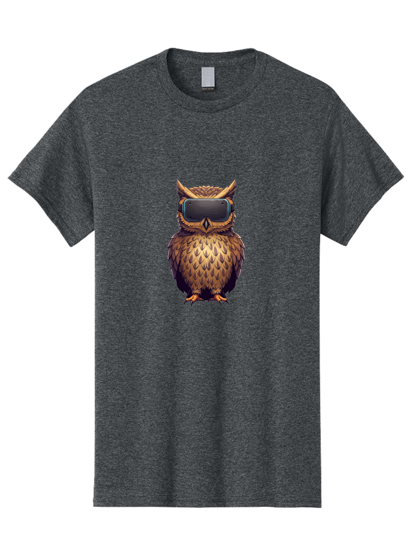 Owl-With-Vr-Headset-4 Men'S Graphic Tee, 100% Cotton, Comfortable Casual Summer Wear, Machine Washable, Vintage Camera, Old Camera, Antique Camera, Black Camera, Classic Photography, Photography Equipment, Nostalgic Device, Film Camera, Bal035