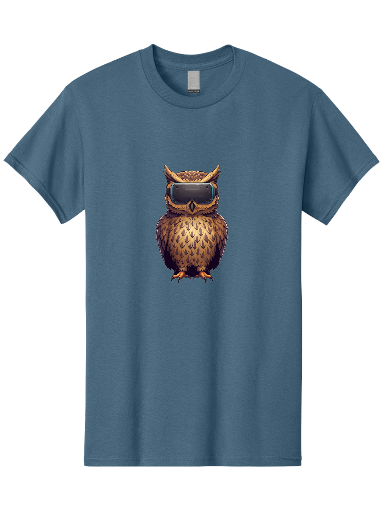 Owl-With-Vr-Headset-4 Men'S Graphic Tee, 100% Cotton, Comfortable Casual Summer Wear, Machine Washable, Vintage Camera, Old Camera, Antique Camera, Black Camera, Classic Photography, Photography Equipment, Nostalgic Device, Film Camera, Bal035