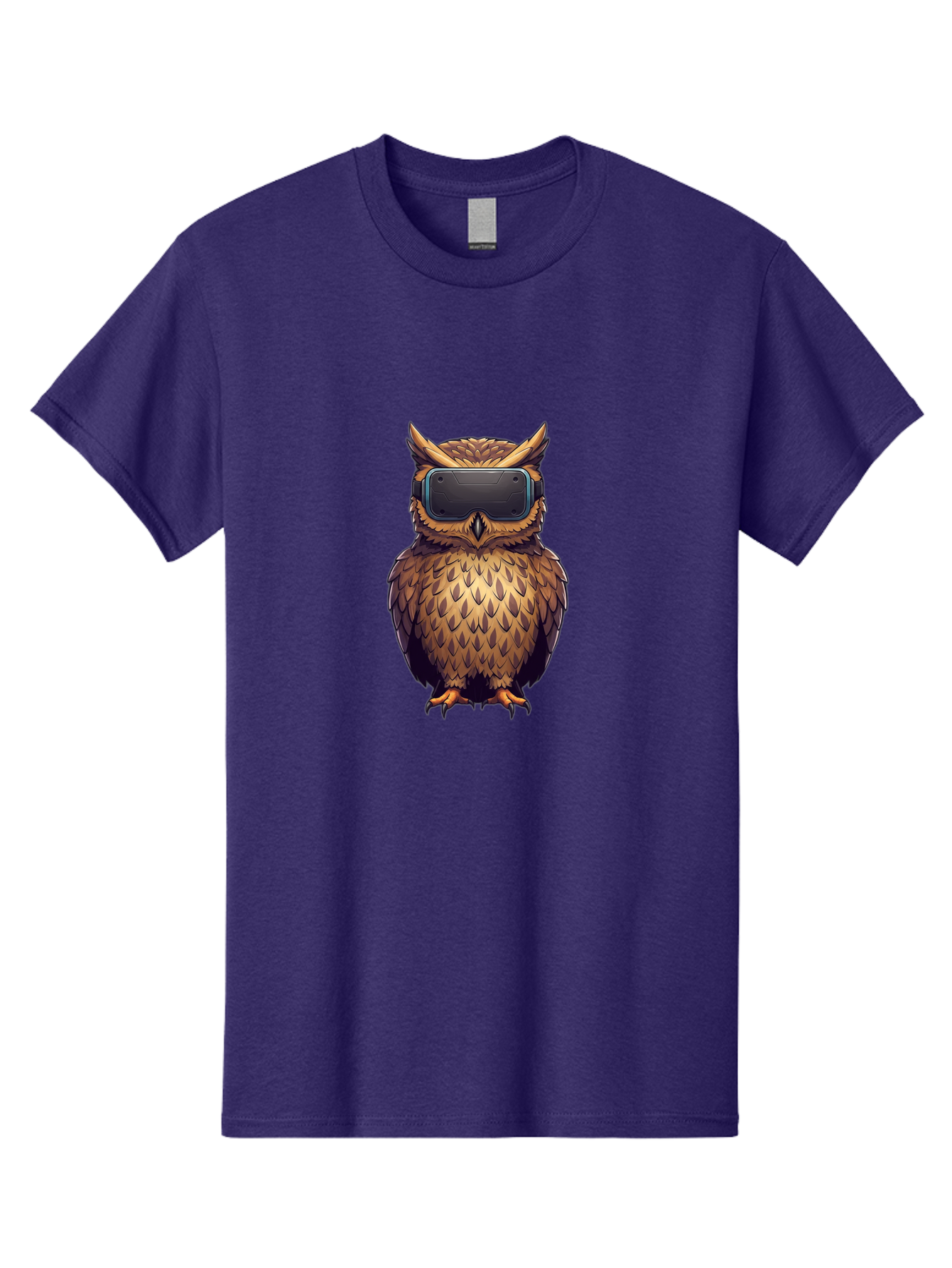 Owl-With-Vr-Headset-4 Men'S Graphic Tee, 100% Cotton, Comfortable Casual Summer Wear, Machine Washable, Vintage Camera, Old Camera, Antique Camera, Black Camera, Classic Photography, Photography Equipment, Nostalgic Device, Film Camera, Bal035