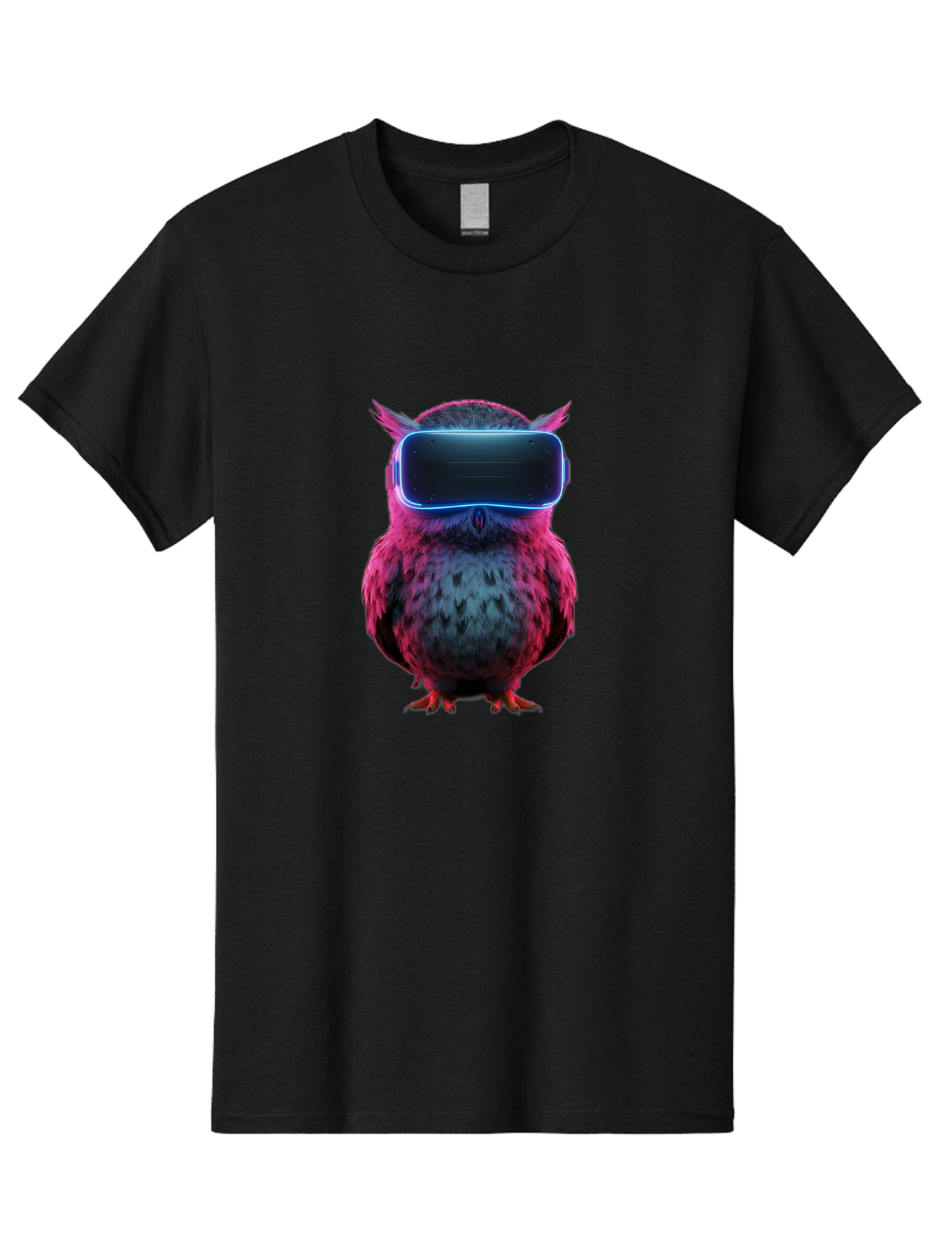 Owl-With-Vr-Headset Men'S Graphic Tee, 100% Cotton, Comfortable Casual Summer Wear, Machine Washable, Vintage Camera, Old Camera, Antique Camera, Black Camera, Classic Photography, Photography Equipment, Nostalgic Device, Film Camera, Bal037