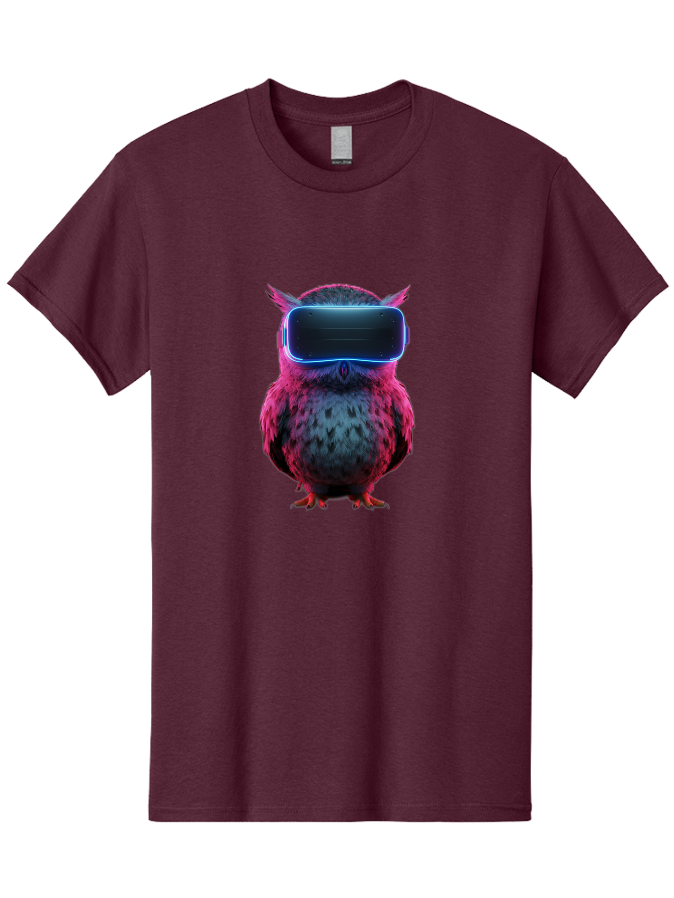 Owl-With-Vr-Headset Men'S Graphic Tee, 100% Cotton, Comfortable Casual Summer Wear, Machine Washable, Vintage Camera, Old Camera, Antique Camera, Black Camera, Classic Photography, Photography Equipment, Nostalgic Device, Film Camera, Bal037