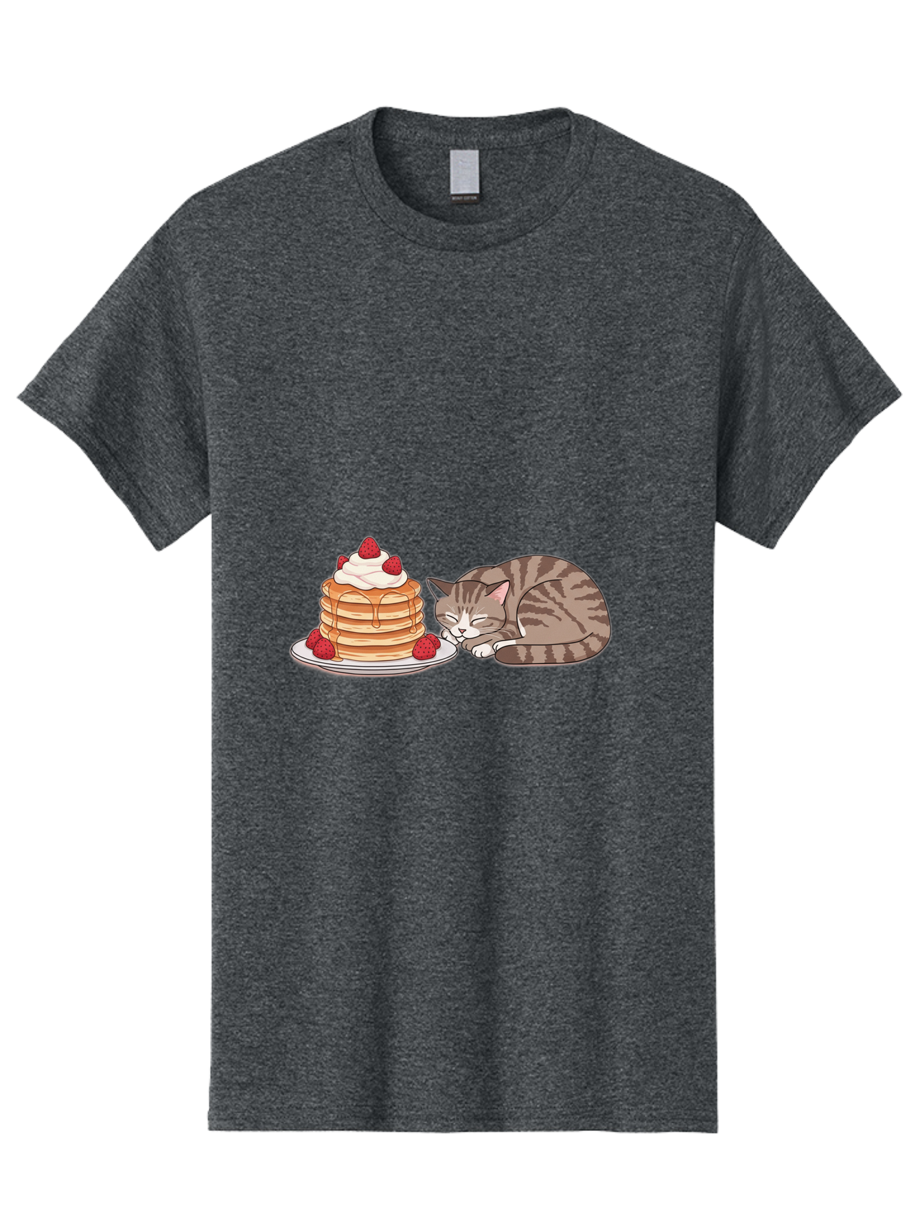 Pancakes-Cat Men'S Graphic Tee, 100% Cotton, Comfortable Casual Summer Wear, Machine Washable, Vintage Camera, Old Camera, Antique Camera, Black Camera, Classic Photography, Photography Equipment, Nostalgic Device, Film Camera, Camera Art Bal041