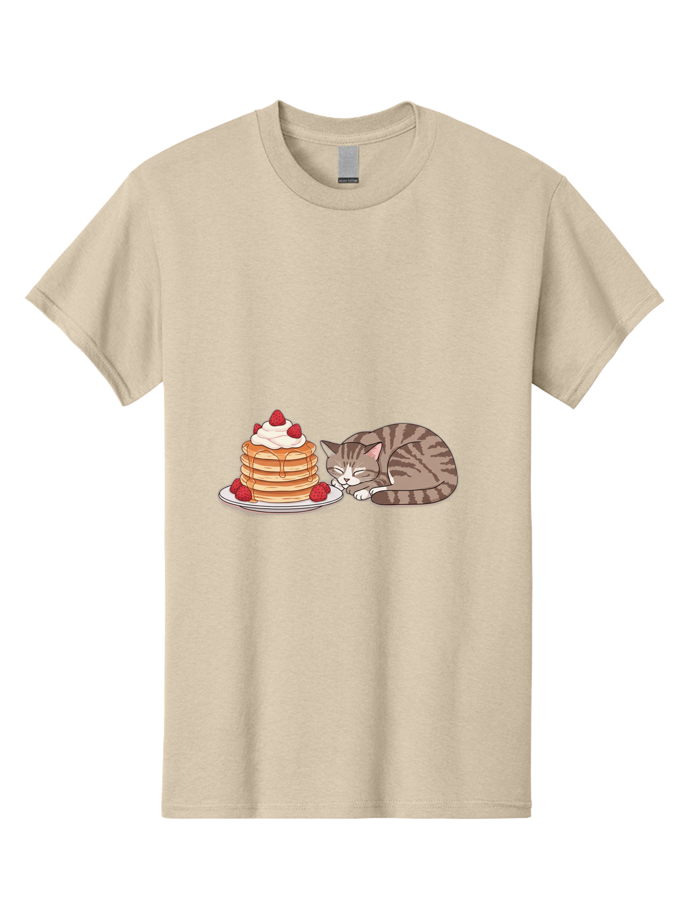 Pancakes-Cat Men'S Graphic Tee, 100% Cotton, Comfortable Casual Summer Wear, Machine Washable, Vintage Camera, Old Camera, Antique Camera, Black Camera, Classic Photography, Photography Equipment, Nostalgic Device, Film Camera, Camera Art Bal041