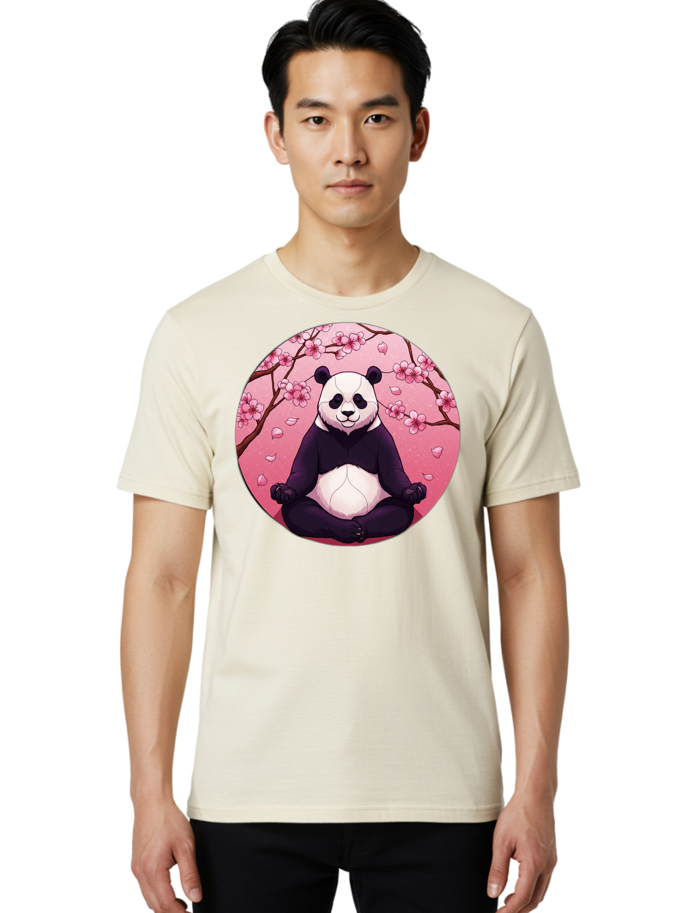 Panda-Meditation-Kawaii Men'S Graphic Tee, 100% Cotton, Comfortable Casual Summer Wear, Machine Washable, Vintage Camera, Old Camera, Antique Camera, Black Camera, Classic Photography, Photography Equipment, Nostalgic Device, Film Camera, Bal046