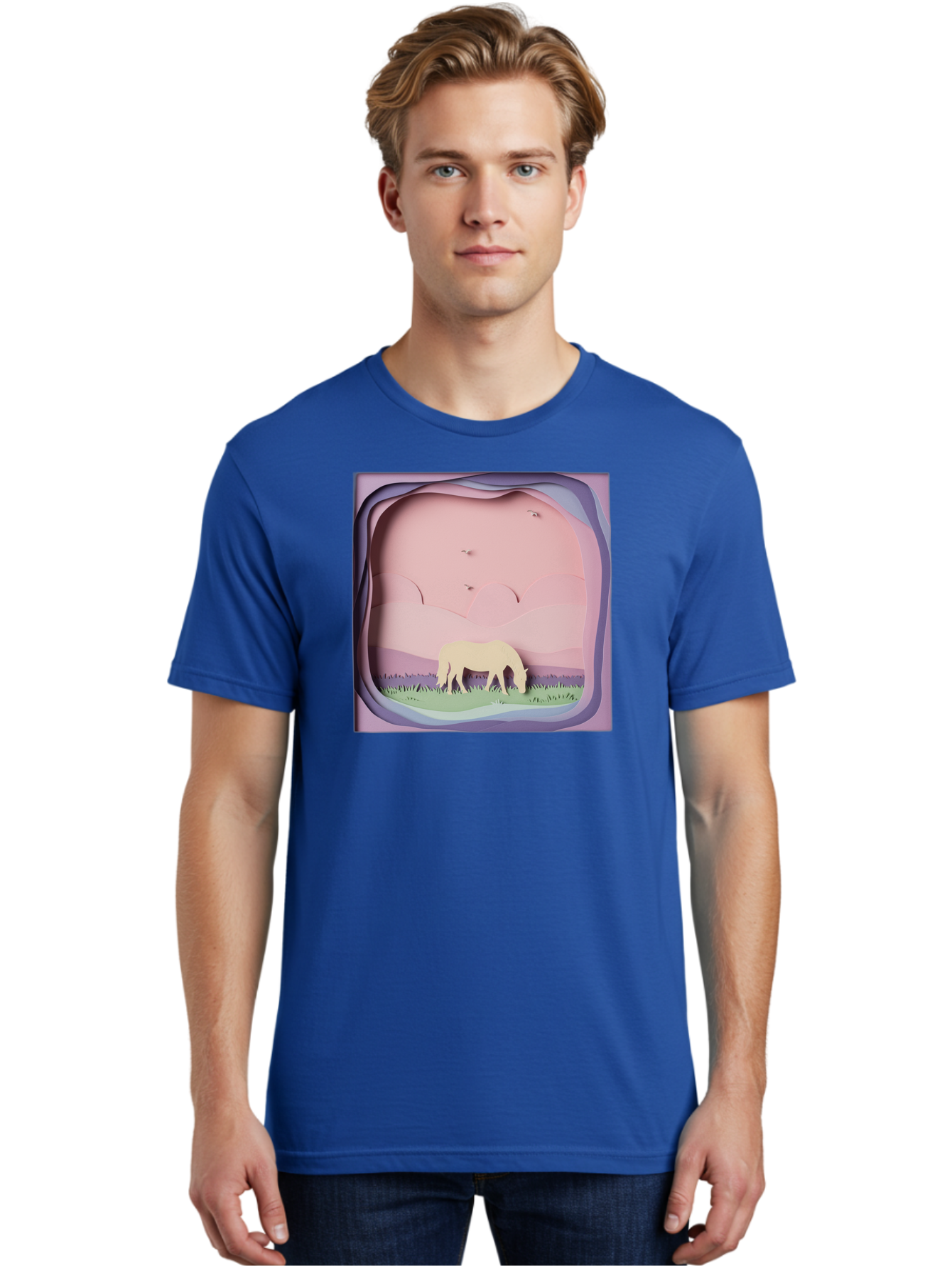 Paper-Cut-Horse Men'S Graphic Tee, 100% Cotton, Comfortable Casual Summer Wear, Machine Washable, Vintage Camera, Old Camera, Antique Camera, Black Camera, Classic Photography, Photography Equipment, Nostalgic Device, Film Camera, Camera Art Bal049