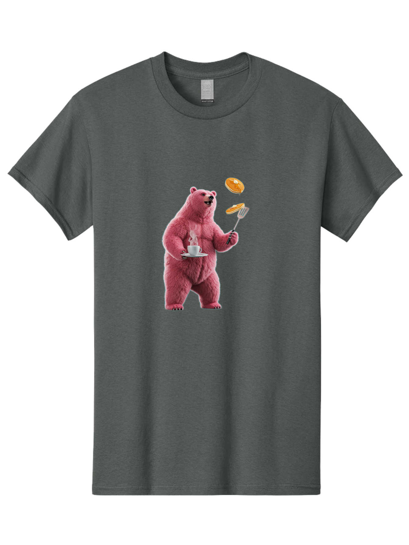 Pink-Bear-Cooking-Pancakes Men'S Graphic Tee, 100% Cotton, Comfortable Casual Summer Wear, Machine Washable, Vintage Camera, Old Camera, Antique Camera, Black Camera, Classic Photography, Photography Equipment, Nostalgic Device, Film Camera, Bal077