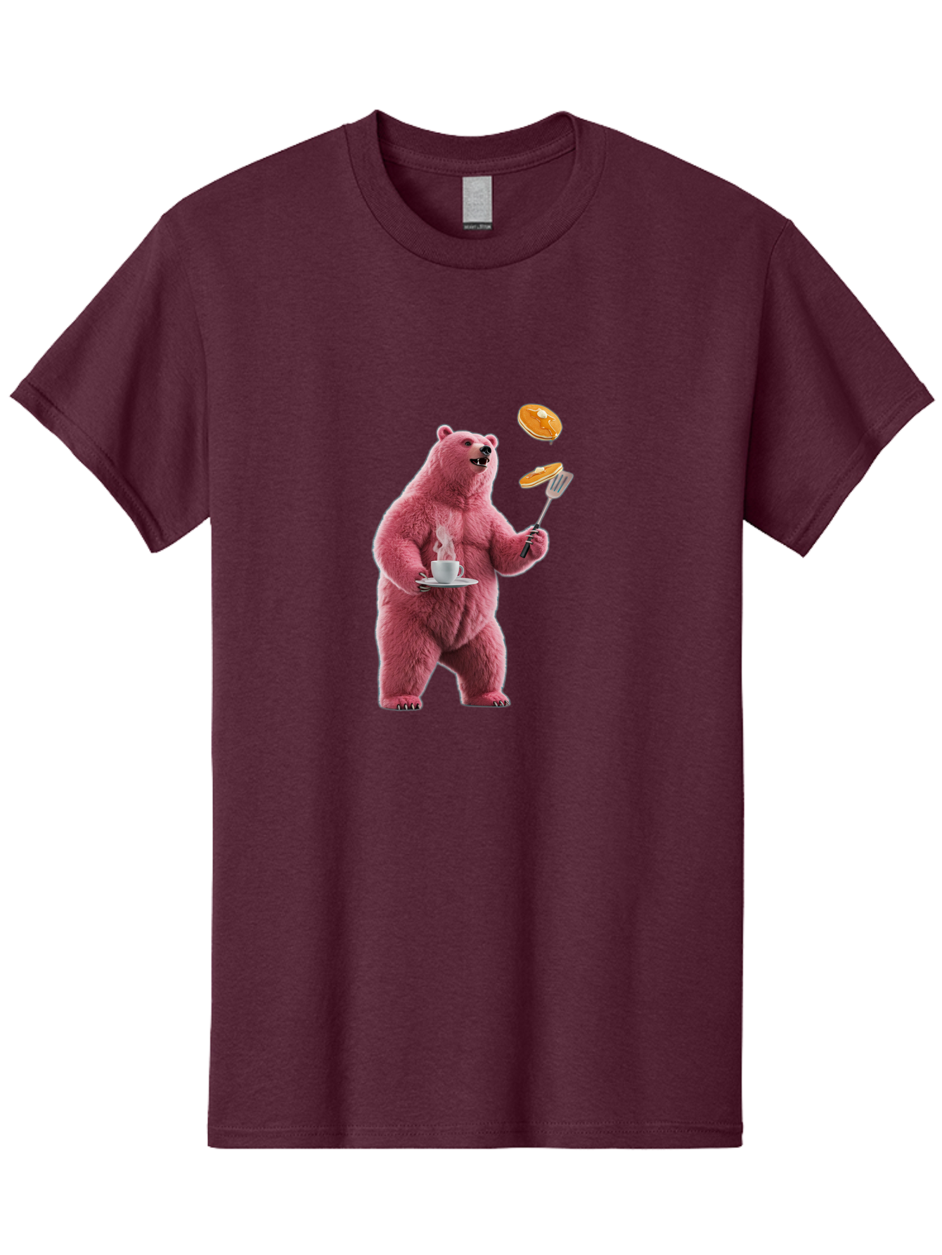 Pink-Bear-Cooking-Pancakes Men'S Graphic Tee, 100% Cotton, Comfortable Casual Summer Wear, Machine Washable, Vintage Camera, Old Camera, Antique Camera, Black Camera, Classic Photography, Photography Equipment, Nostalgic Device, Film Camera, Bal077