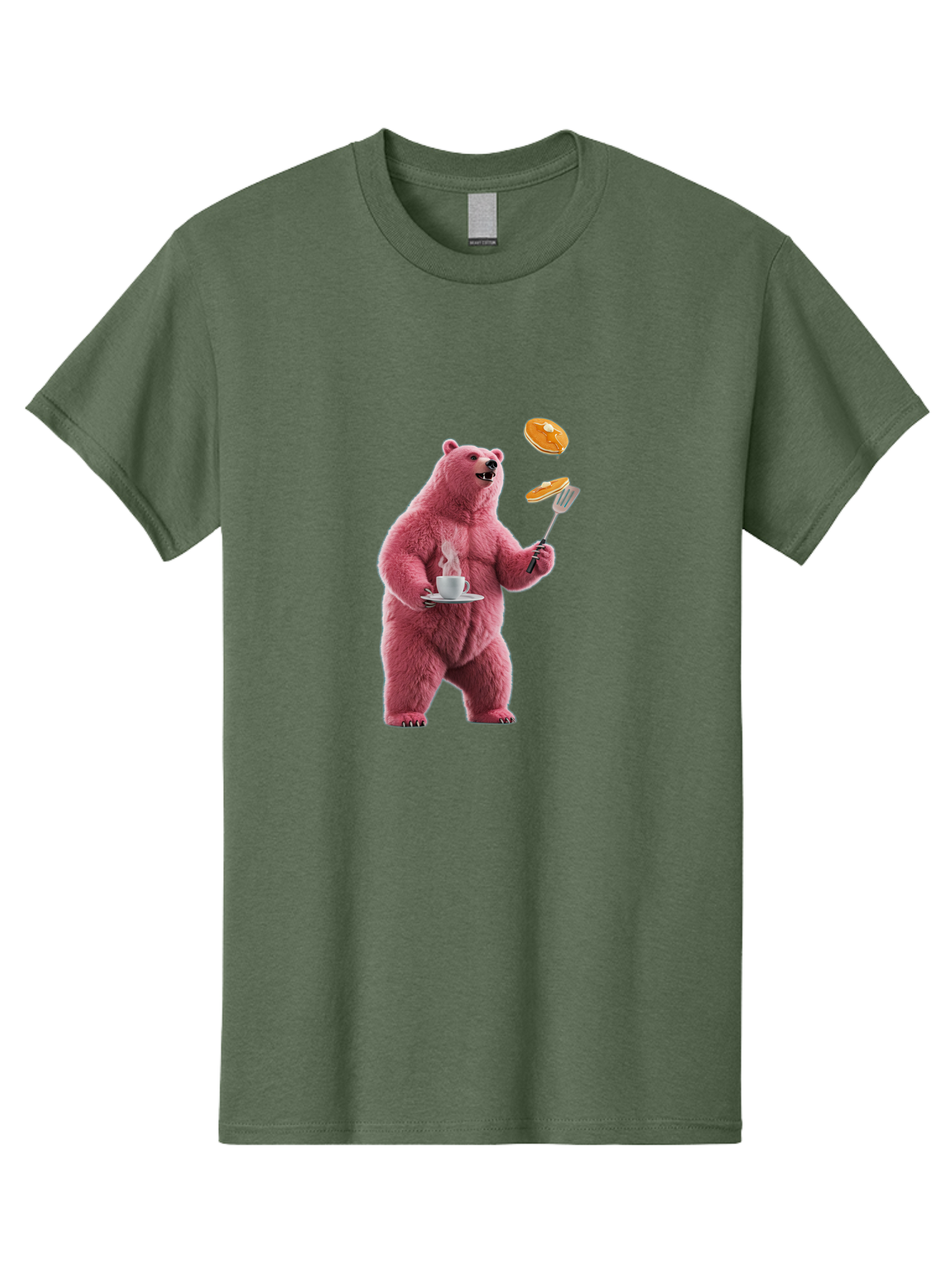 Pink-Bear-Cooking-Pancakes Men'S Graphic Tee, 100% Cotton, Comfortable Casual Summer Wear, Machine Washable, Vintage Camera, Old Camera, Antique Camera, Black Camera, Classic Photography, Photography Equipment, Nostalgic Device, Film Camera, Bal077