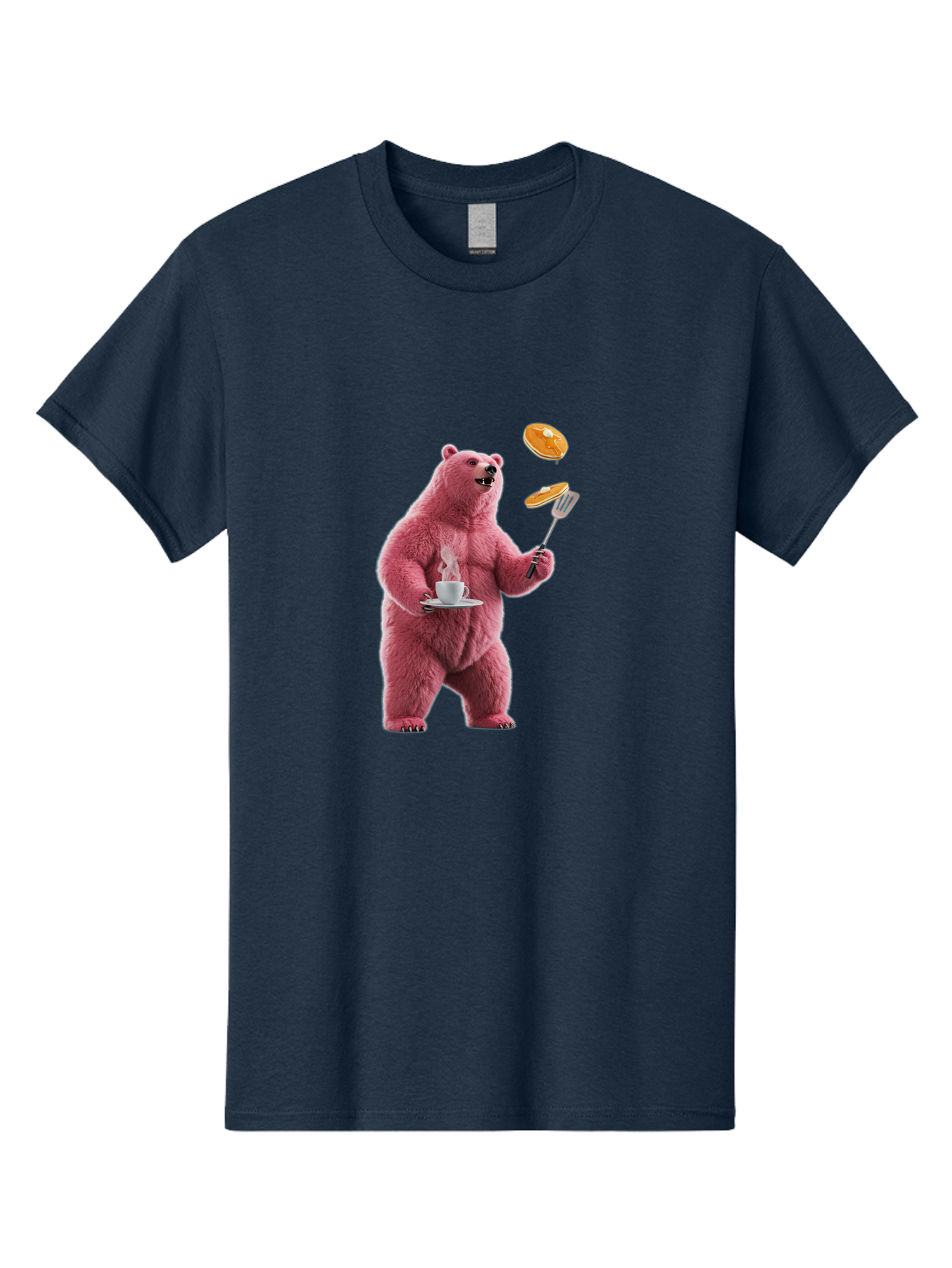 Pink-Bear-Cooking-Pancakes Men'S Graphic Tee, 100% Cotton, Comfortable Casual Summer Wear, Machine Washable, Vintage Camera, Old Camera, Antique Camera, Black Camera, Classic Photography, Photography Equipment, Nostalgic Device, Film Camera, Bal077