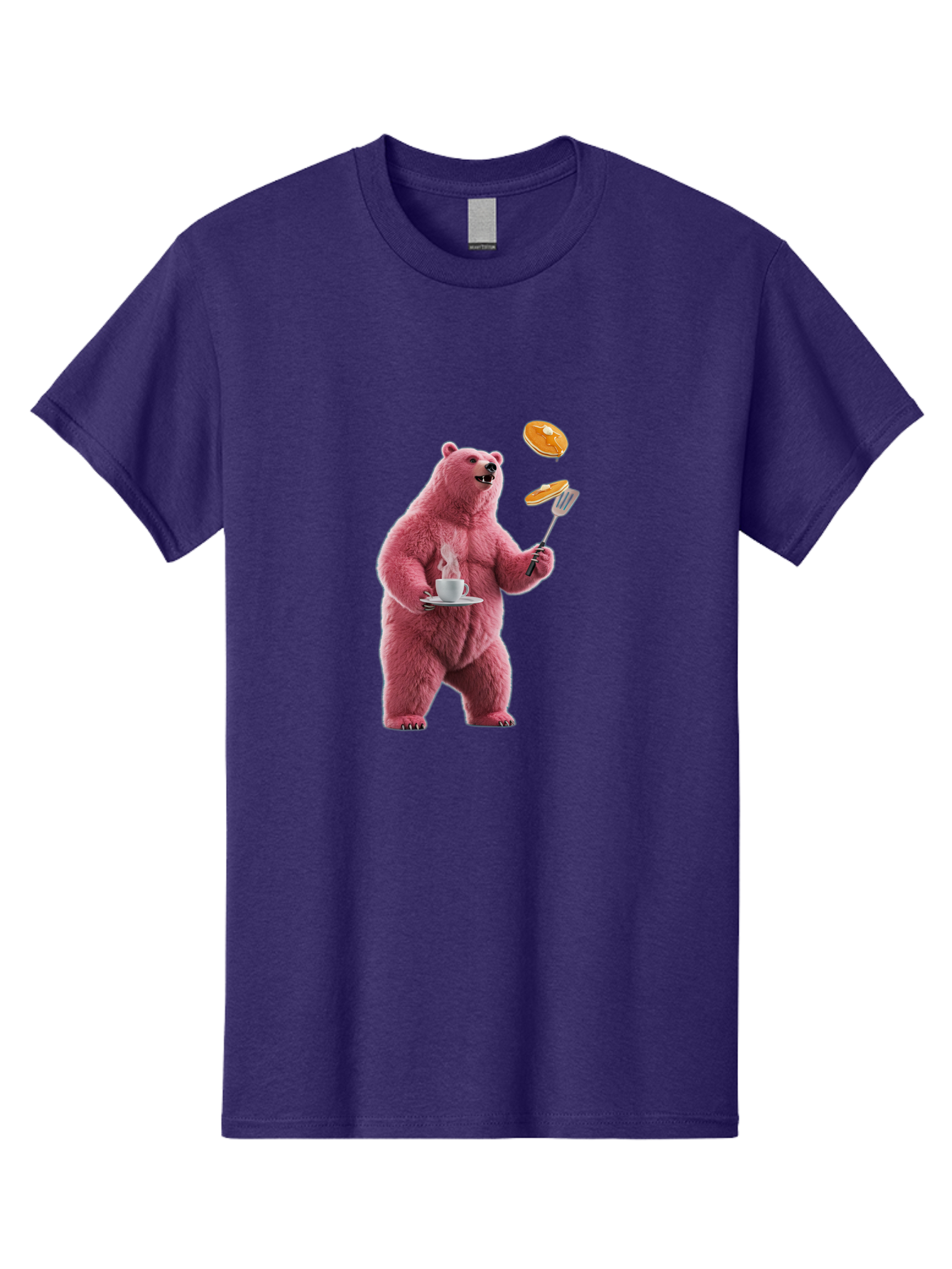 Pink-Bear-Cooking-Pancakes Men'S Graphic Tee, 100% Cotton, Comfortable Casual Summer Wear, Machine Washable, Vintage Camera, Old Camera, Antique Camera, Black Camera, Classic Photography, Photography Equipment, Nostalgic Device, Film Camera, Bal077
