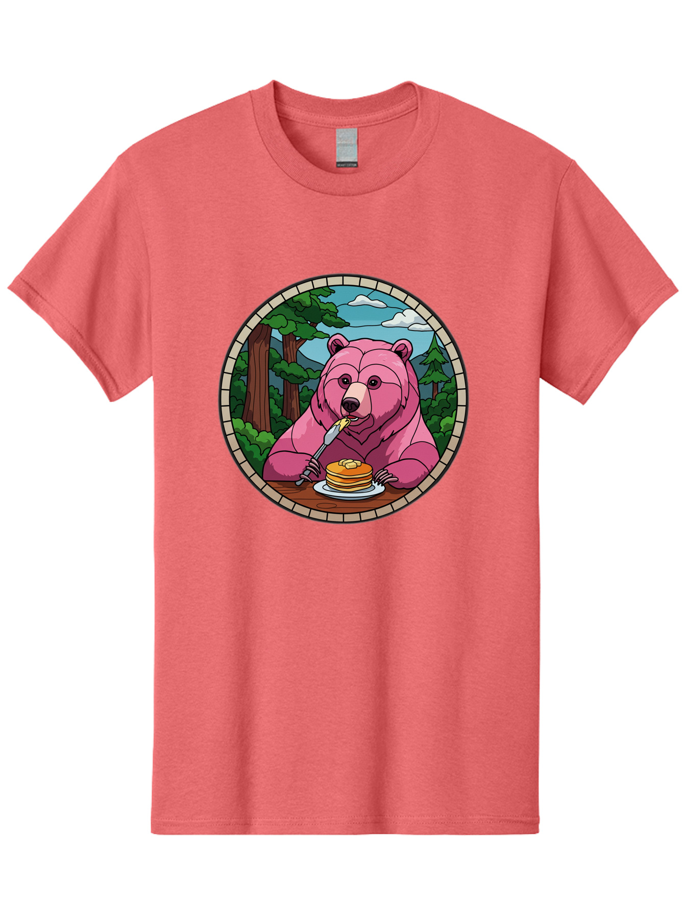 Pink-Bear-Eating-Pancakes Men'S Graphic Tee, 100% Cotton, Comfortable Casual Summer Wear, Machine Washable, Vintage Camera, Old Camera, Antique Camera, Black Camera, Classic Photography, Photography Equipment, Nostalgic Device, Film Camera, Bal078