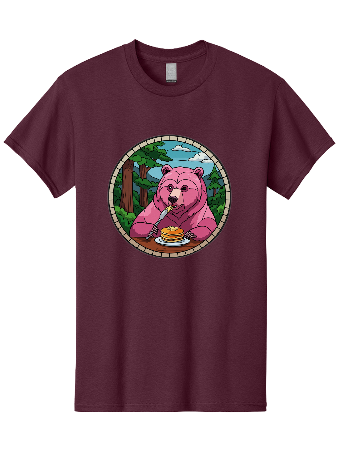 Pink-Bear-Eating-Pancakes Men'S Graphic Tee, 100% Cotton, Comfortable Casual Summer Wear, Machine Washable, Vintage Camera, Old Camera, Antique Camera, Black Camera, Classic Photography, Photography Equipment, Nostalgic Device, Film Camera, Bal078