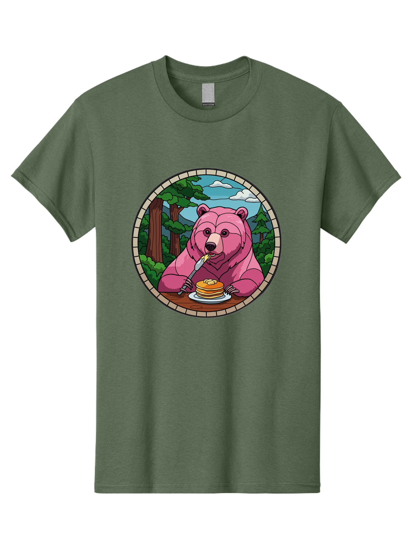 Pink-Bear-Eating-Pancakes Men'S Graphic Tee, 100% Cotton, Comfortable Casual Summer Wear, Machine Washable, Vintage Camera, Old Camera, Antique Camera, Black Camera, Classic Photography, Photography Equipment, Nostalgic Device, Film Camera, Bal078
