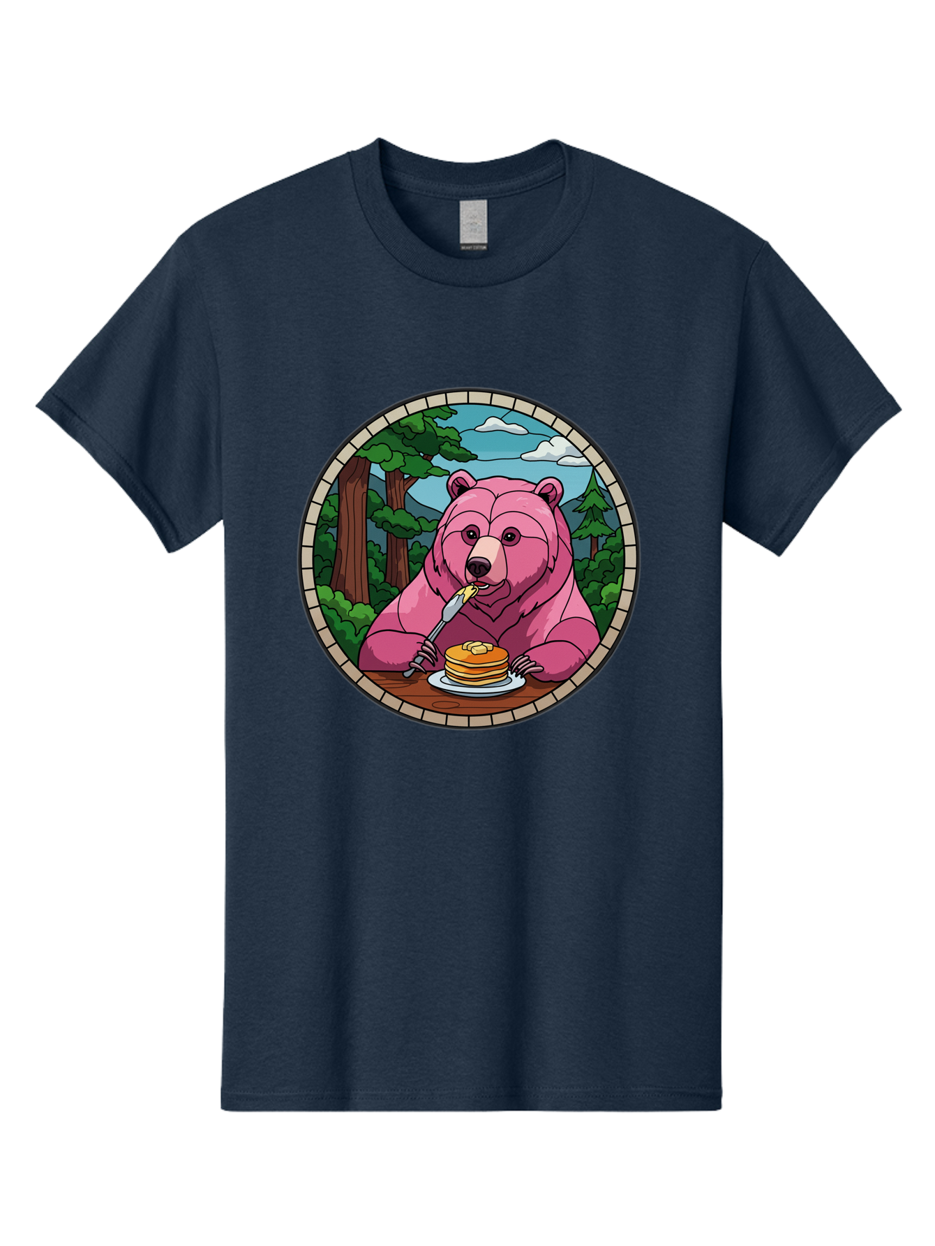 Pink-Bear-Eating-Pancakes Men'S Graphic Tee, 100% Cotton, Comfortable Casual Summer Wear, Machine Washable, Vintage Camera, Old Camera, Antique Camera, Black Camera, Classic Photography, Photography Equipment, Nostalgic Device, Film Camera, Bal078