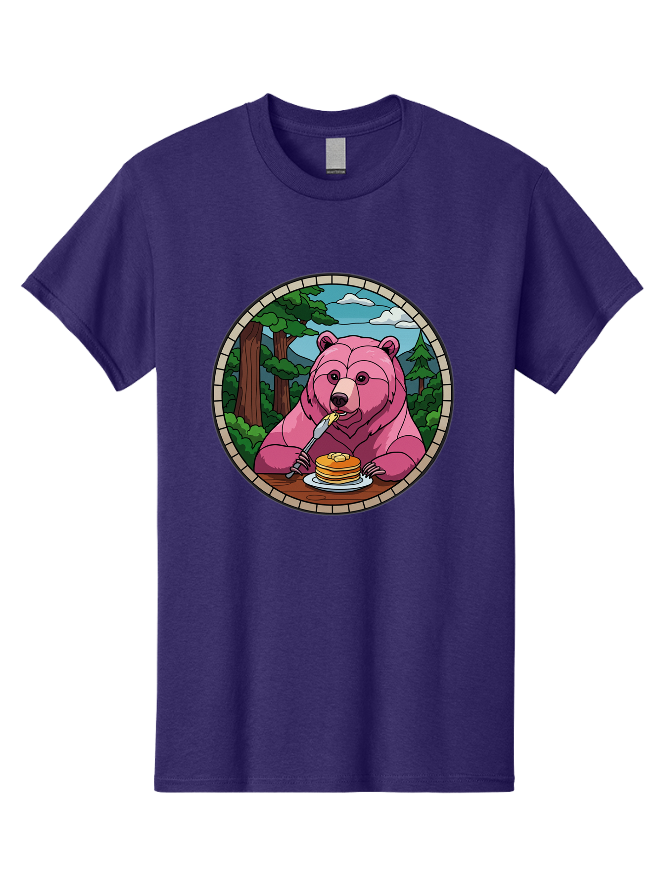 Pink-Bear-Eating-Pancakes Men'S Graphic Tee, 100% Cotton, Comfortable Casual Summer Wear, Machine Washable, Vintage Camera, Old Camera, Antique Camera, Black Camera, Classic Photography, Photography Equipment, Nostalgic Device, Film Camera, Bal078
