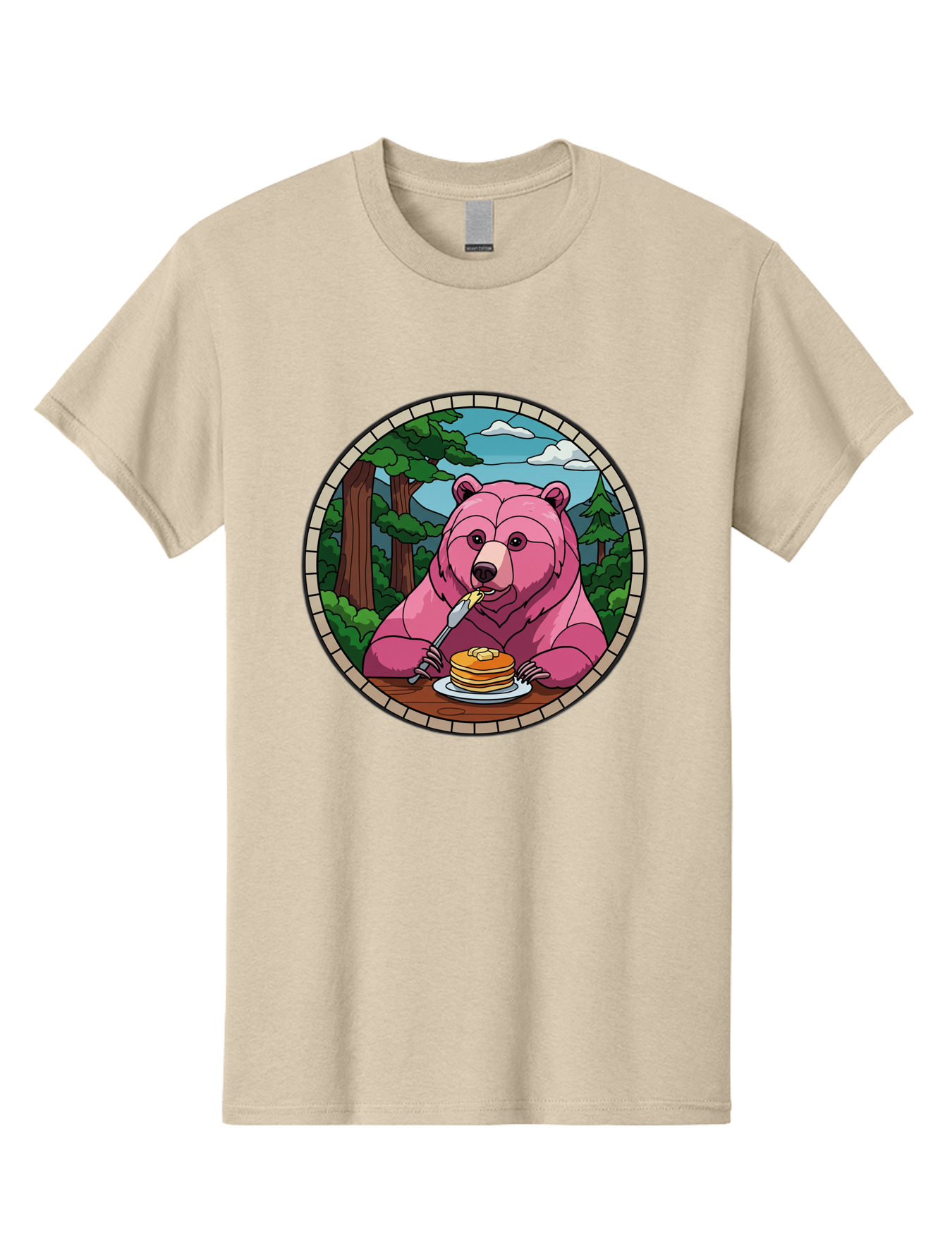 Pink-Bear-Eating-Pancakes Men'S Graphic Tee, 100% Cotton, Comfortable Casual Summer Wear, Machine Washable, Vintage Camera, Old Camera, Antique Camera, Black Camera, Classic Photography, Photography Equipment, Nostalgic Device, Film Camera, Bal078