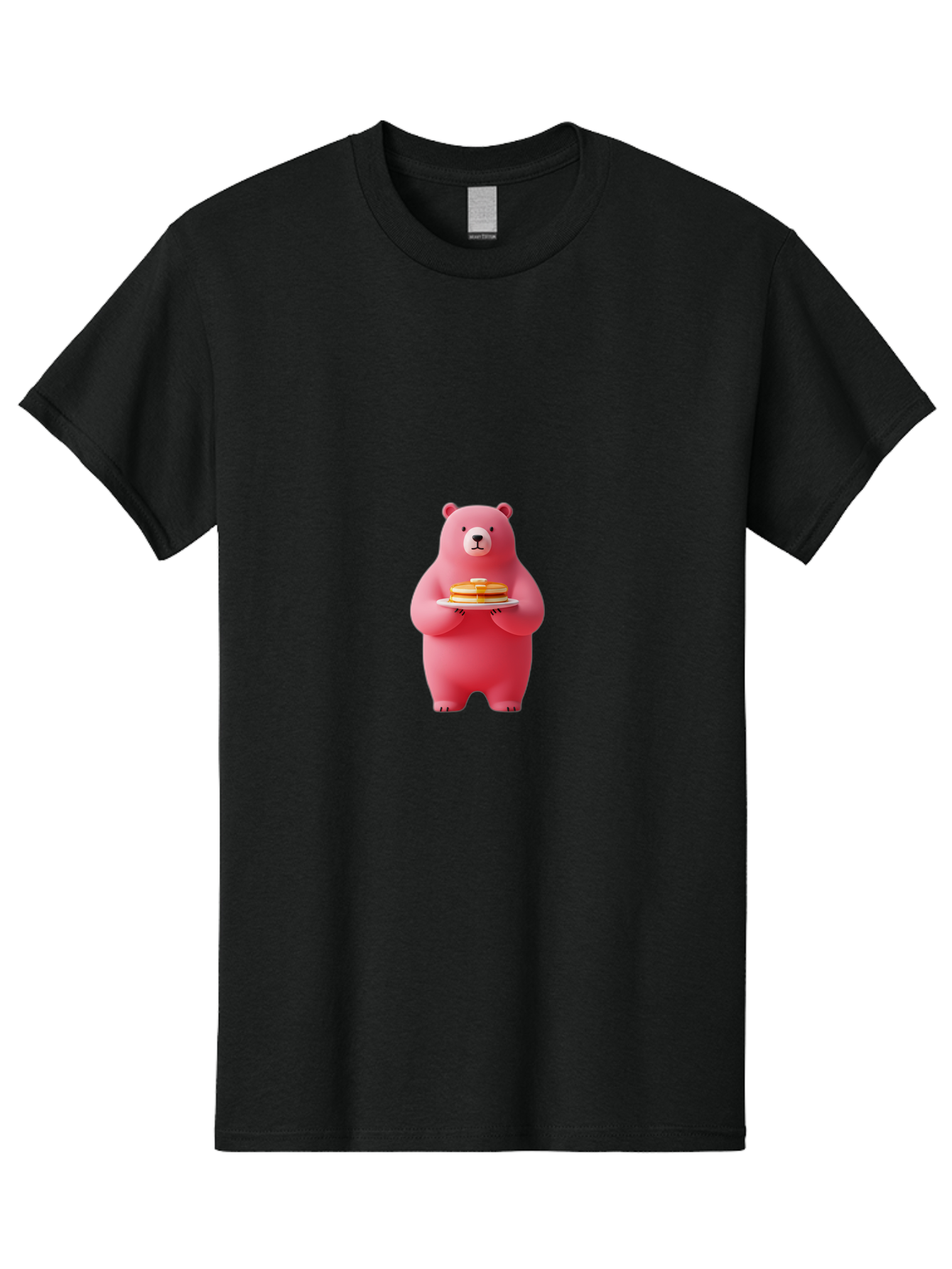Pink-Bear-Holding-Pancakes Men'S Graphic Tee, 100% Cotton, Comfortable Casual Summer Wear, Machine Washable, Vintage Camera, Old Camera, Antique Camera, Black Camera, Classic Photography, Photography Equipment, Nostalgic Device, Film Camera, Bal079