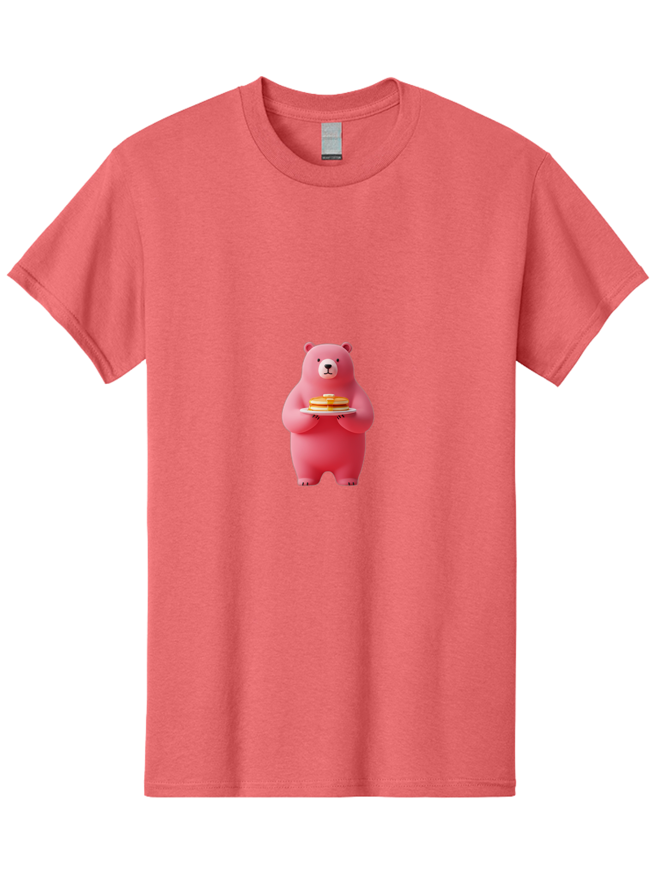 Pink-Bear-Holding-Pancakes Men'S Graphic Tee, 100% Cotton, Comfortable Casual Summer Wear, Machine Washable, Vintage Camera, Old Camera, Antique Camera, Black Camera, Classic Photography, Photography Equipment, Nostalgic Device, Film Camera, Bal079