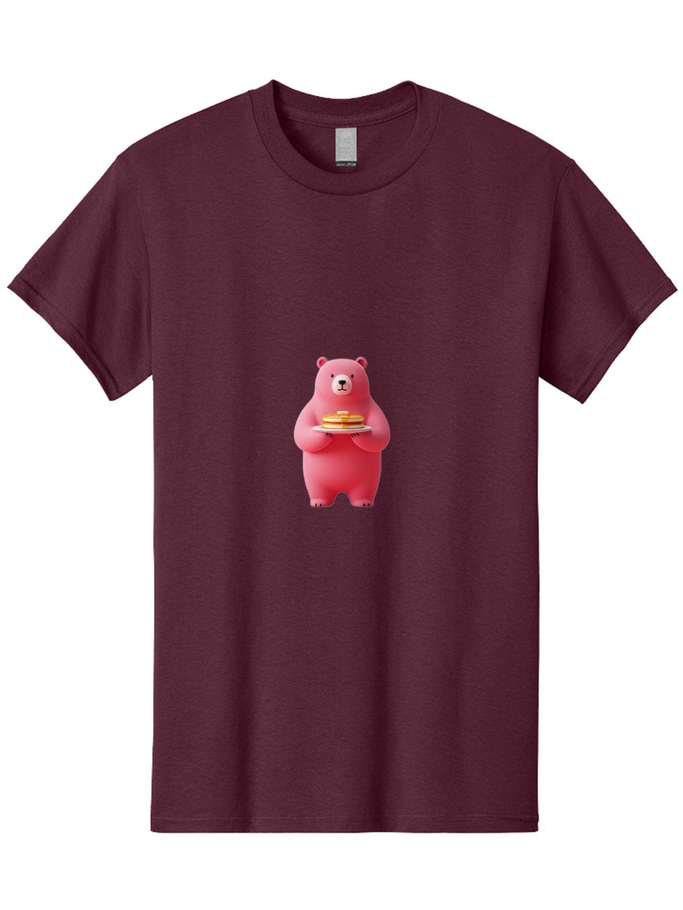 Pink-Bear-Holding-Pancakes Men'S Graphic Tee, 100% Cotton, Comfortable Casual Summer Wear, Machine Washable, Vintage Camera, Old Camera, Antique Camera, Black Camera, Classic Photography, Photography Equipment, Nostalgic Device, Film Camera, Bal079
