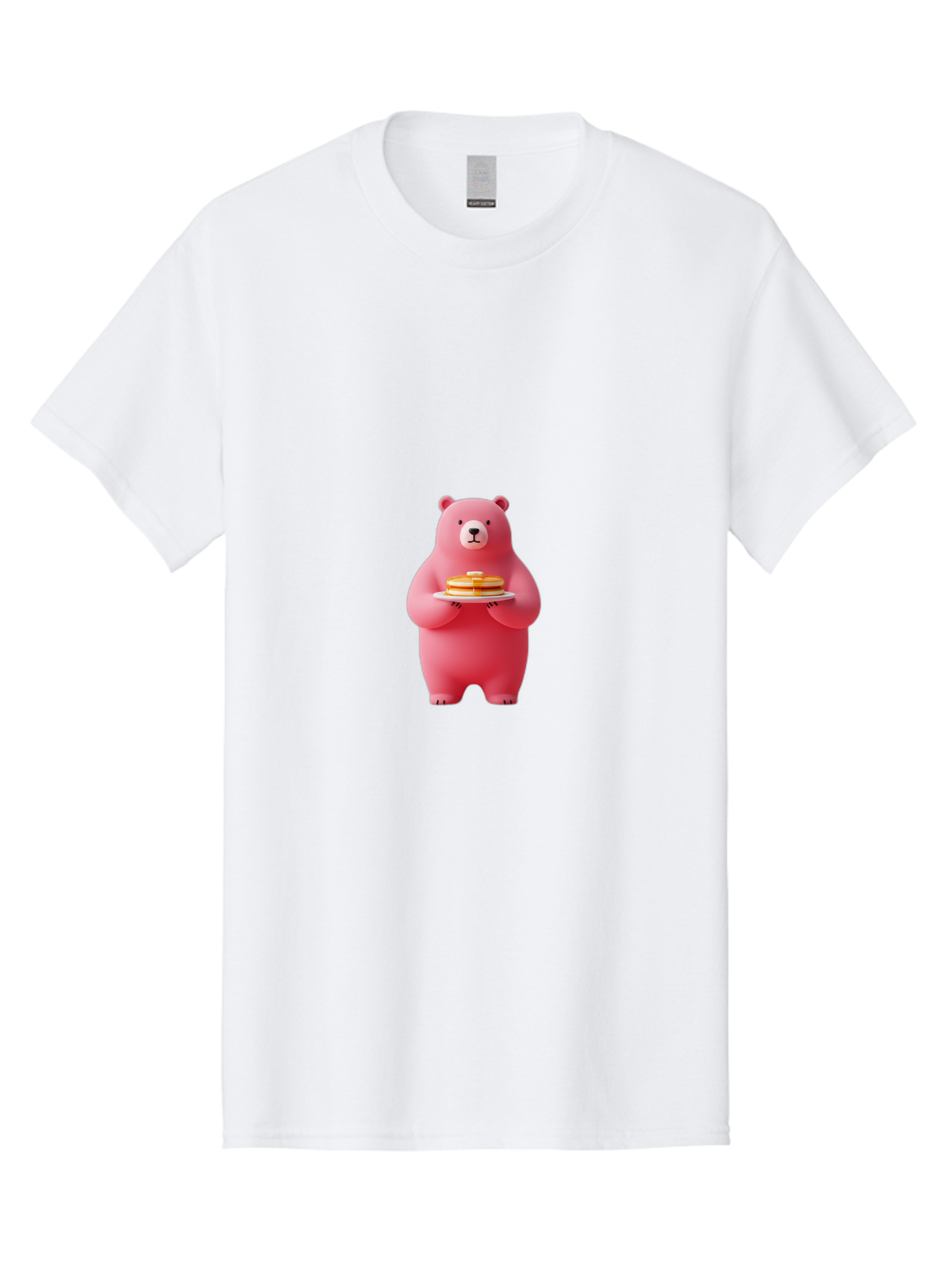 Pink-Bear-Holding-Pancakes Men'S Graphic Tee, 100% Cotton, Comfortable Casual Summer Wear, Machine Washable, Vintage Camera, Old Camera, Antique Camera, Black Camera, Classic Photography, Photography Equipment, Nostalgic Device, Film Camera, Bal079