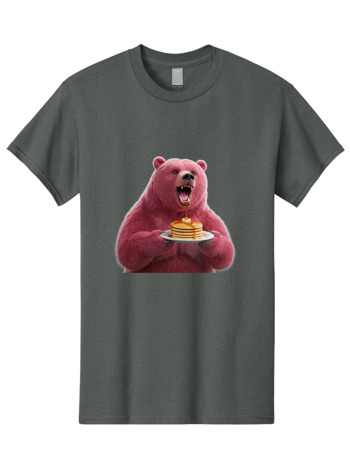 Pink-Bear-Pancakes-1 Men'S Graphic Tee, 100% Cotton, Comfortable Casual Summer Wear, Machine Washable, Vintage Camera, Old Camera, Antique Camera, Black Camera, Classic Photography, Photography Equipment, Nostalgic Device, Film Camera, Bal080