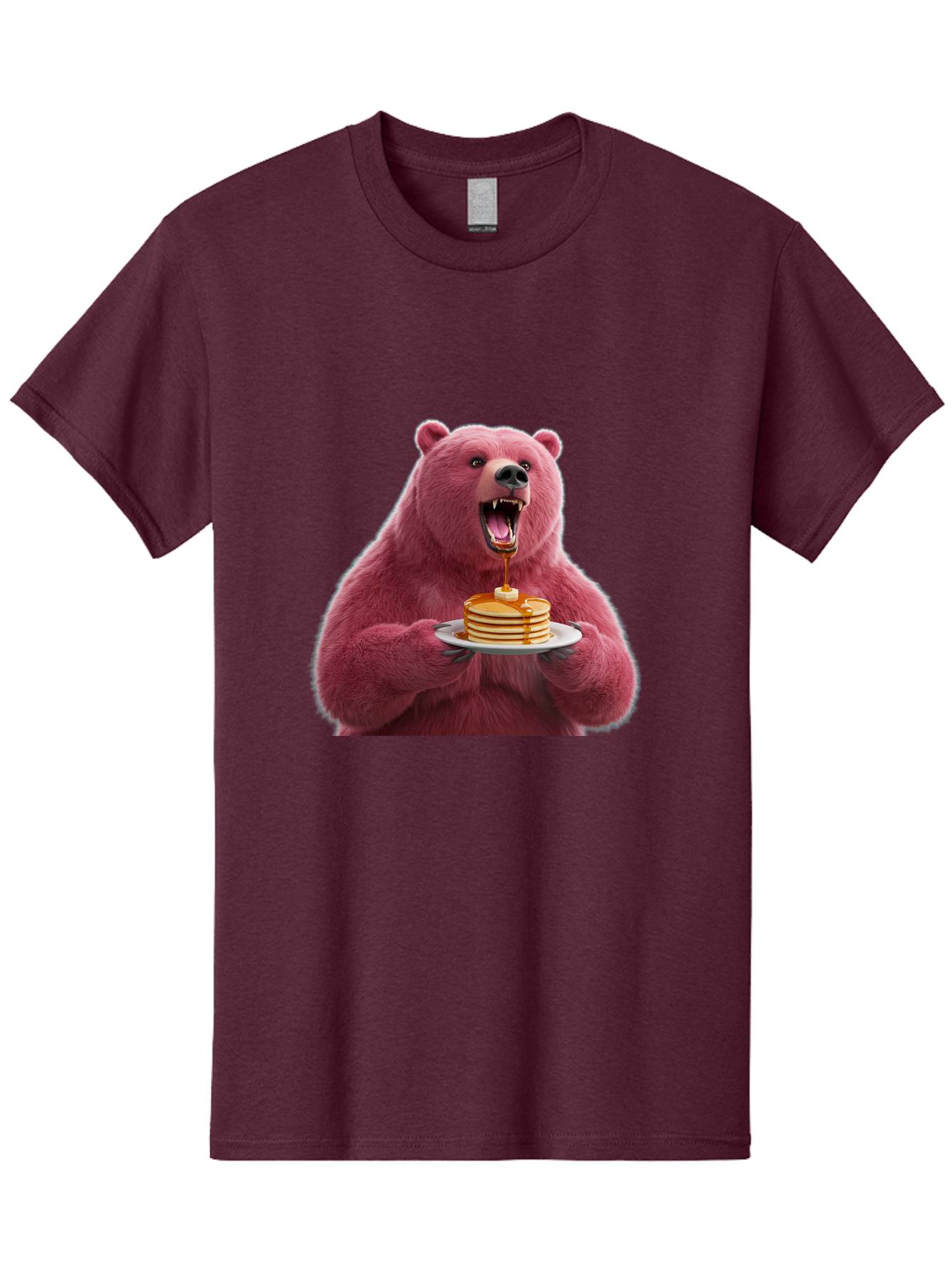 Pink-Bear-Pancakes-1 Men'S Graphic Tee, 100% Cotton, Comfortable Casual Summer Wear, Machine Washable, Vintage Camera, Old Camera, Antique Camera, Black Camera, Classic Photography, Photography Equipment, Nostalgic Device, Film Camera, Bal080