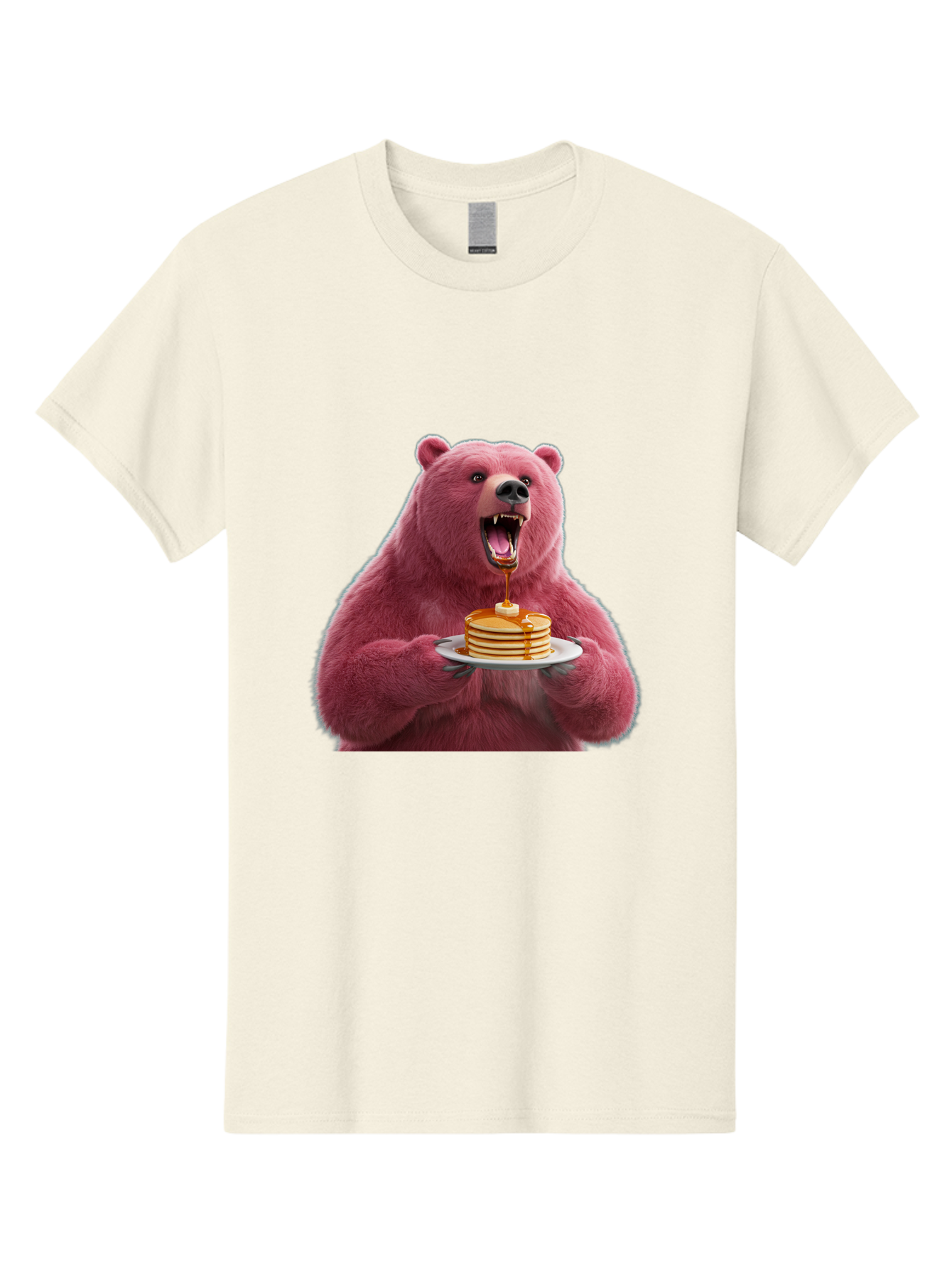 Pink-Bear-Pancakes-1 Men'S Graphic Tee, 100% Cotton, Comfortable Casual Summer Wear, Machine Washable, Vintage Camera, Old Camera, Antique Camera, Black Camera, Classic Photography, Photography Equipment, Nostalgic Device, Film Camera, Bal080
