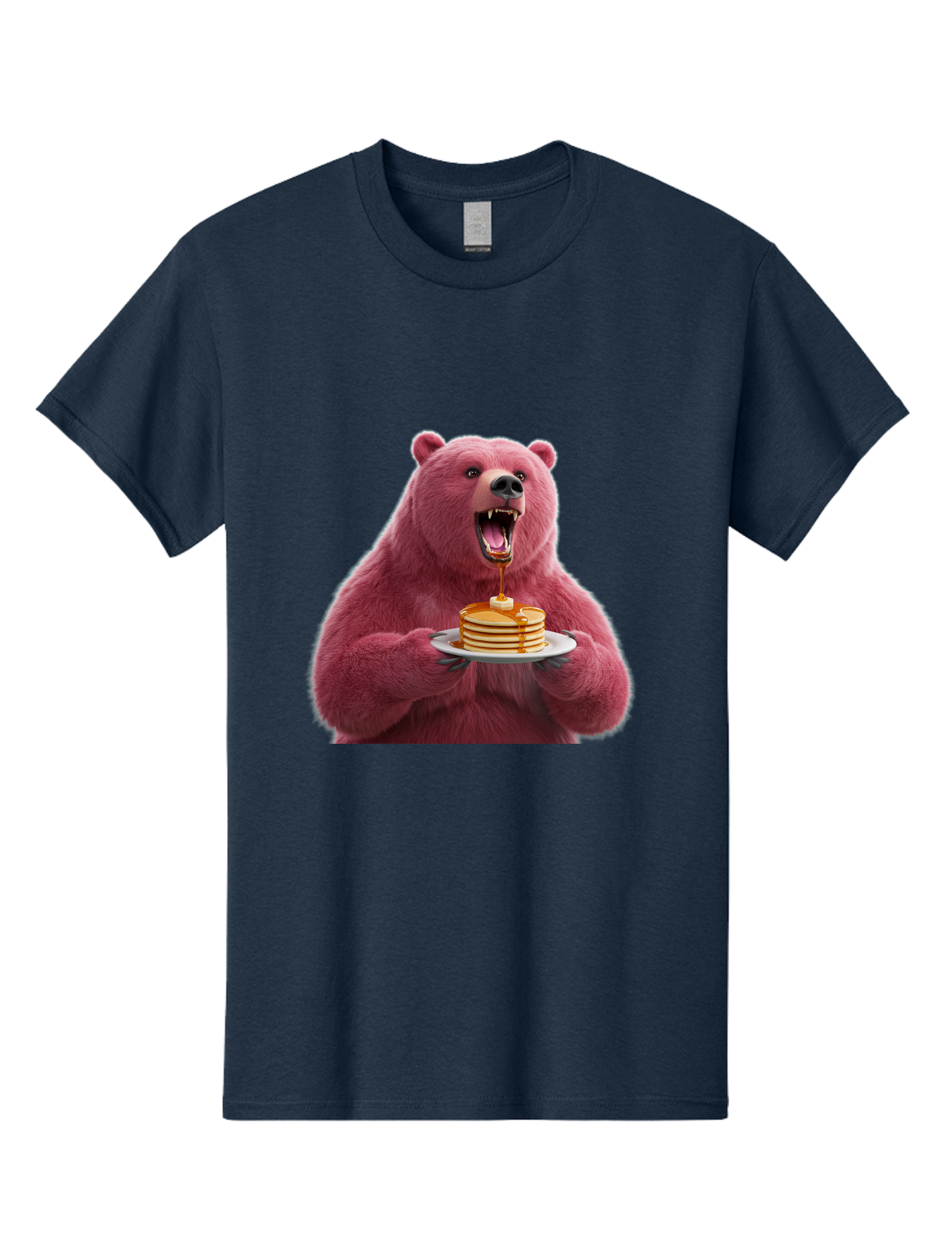 Pink-Bear-Pancakes-1 Men'S Graphic Tee, 100% Cotton, Comfortable Casual Summer Wear, Machine Washable, Vintage Camera, Old Camera, Antique Camera, Black Camera, Classic Photography, Photography Equipment, Nostalgic Device, Film Camera, Bal080