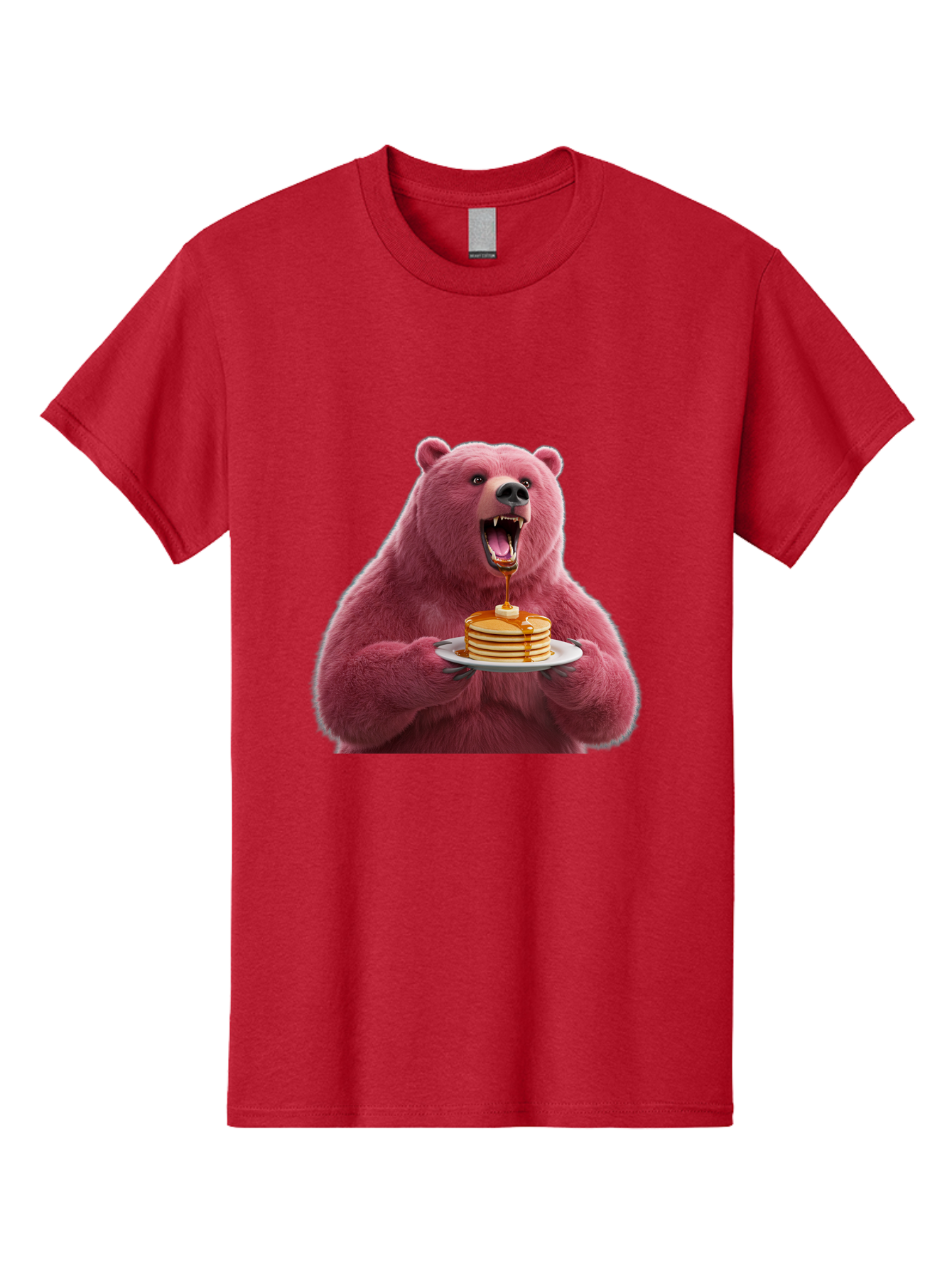 Pink-Bear-Pancakes-1 Men'S Graphic Tee, 100% Cotton, Comfortable Casual Summer Wear, Machine Washable, Vintage Camera, Old Camera, Antique Camera, Black Camera, Classic Photography, Photography Equipment, Nostalgic Device, Film Camera, Bal080