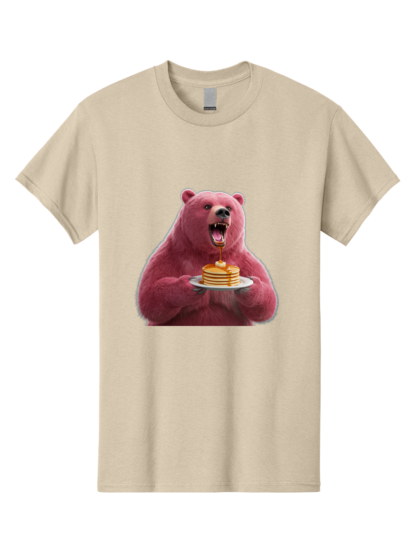 Pink-Bear-Pancakes-1 Men'S Graphic Tee, 100% Cotton, Comfortable Casual Summer Wear, Machine Washable, Vintage Camera, Old Camera, Antique Camera, Black Camera, Classic Photography, Photography Equipment, Nostalgic Device, Film Camera, Bal080