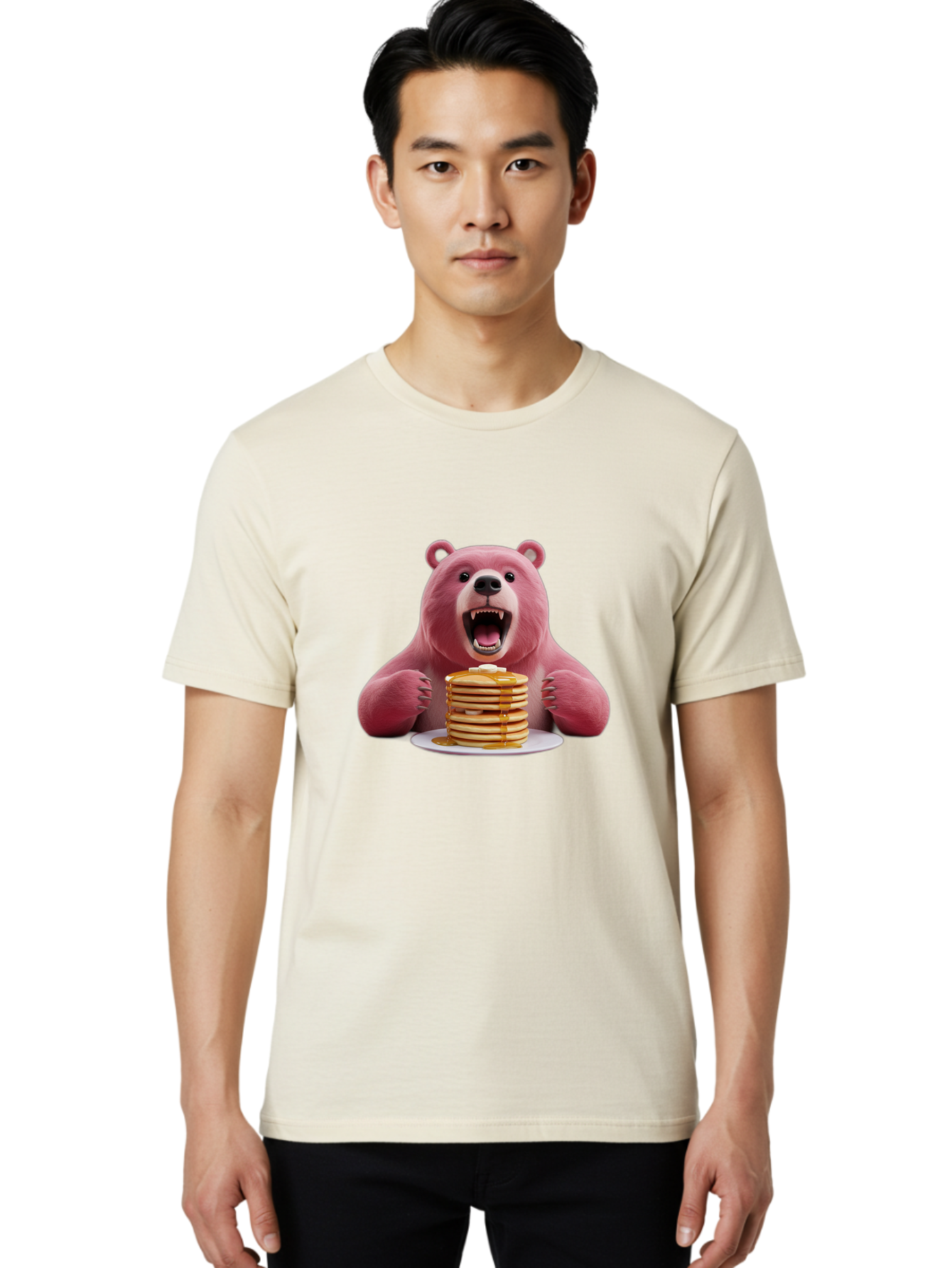 Pink-Bear-Pancakes Men'S Graphic Tee, 100% Cotton, Comfortable Casual Summer Wear, Machine Washable, Vintage Camera, Old Camera, Antique Camera, Black Camera, Classic Photography, Photography Equipment, Nostalgic Device, Film Camera, Bal081