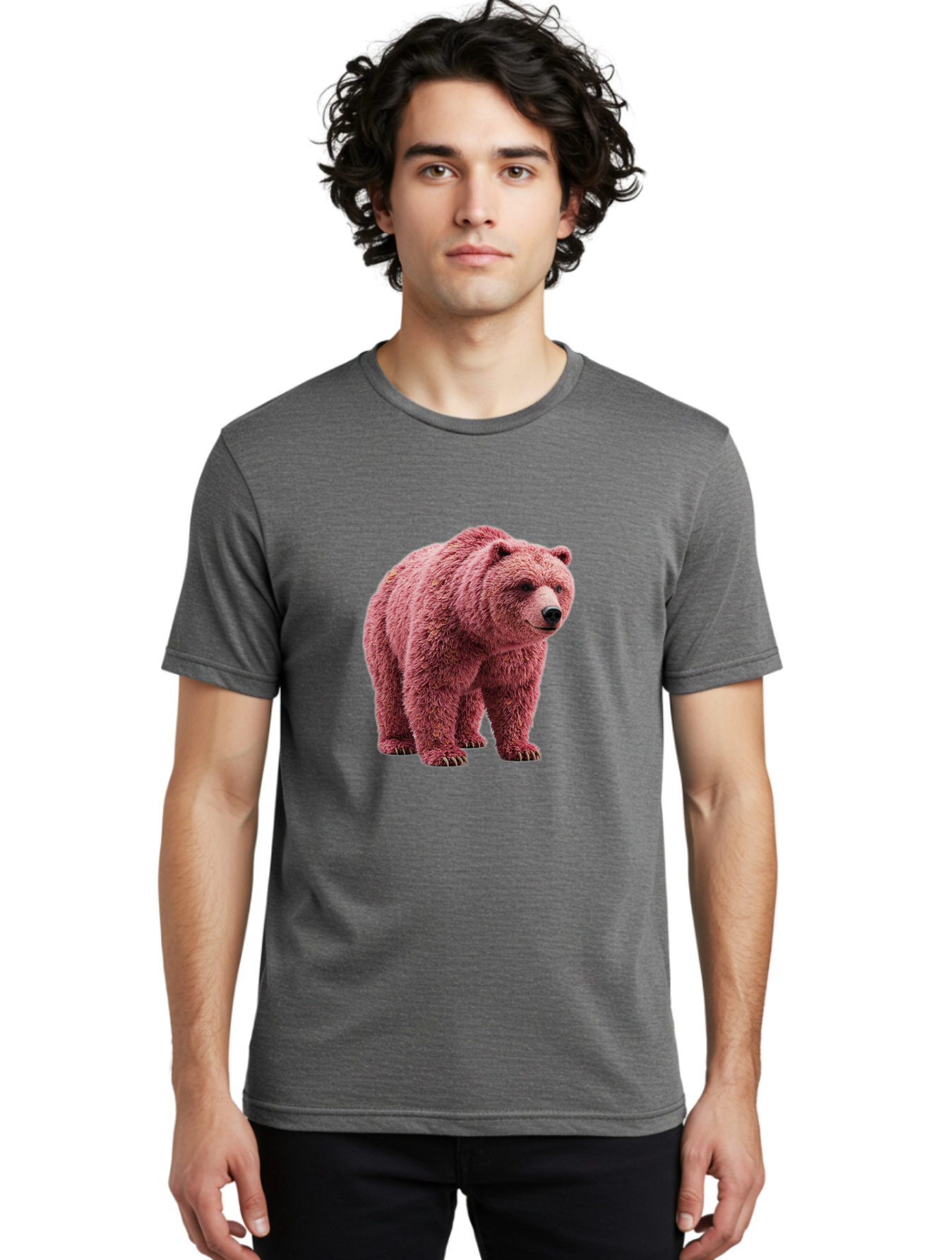 Pink-Bear Men'S Graphic Tee, 100% Cotton, Comfortable Casual Summer Wear, Machine Washable, Vintage Camera, Old Camera, Antique Camera, Black Camera, Classic Photography, Photography Equipment, Nostalgic Device, Film Camera, Camera Art Bal082