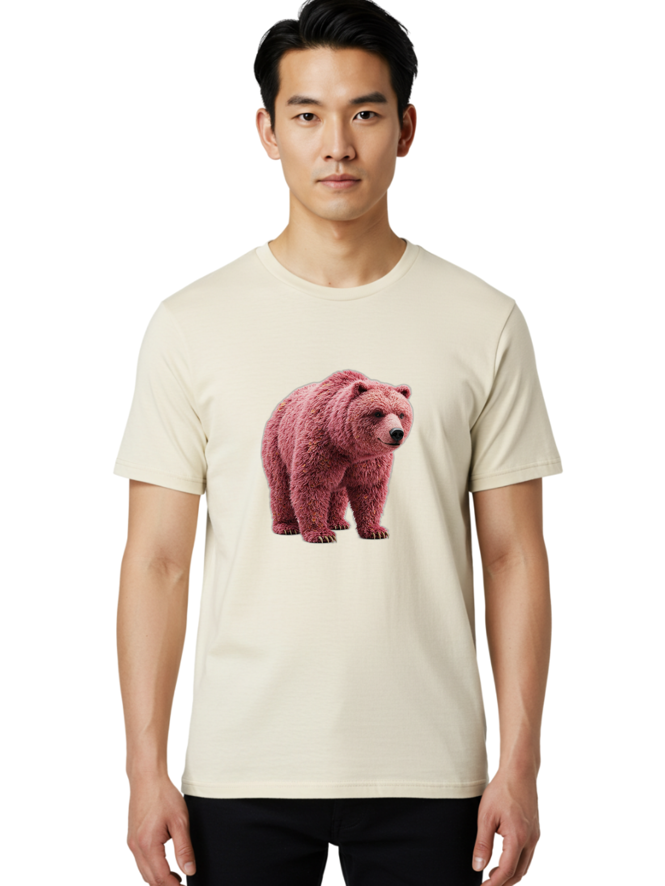 Pink-Bear Men'S Graphic Tee, 100% Cotton, Comfortable Casual Summer Wear, Machine Washable, Vintage Camera, Old Camera, Antique Camera, Black Camera, Classic Photography, Photography Equipment, Nostalgic Device, Film Camera, Camera Art Bal082