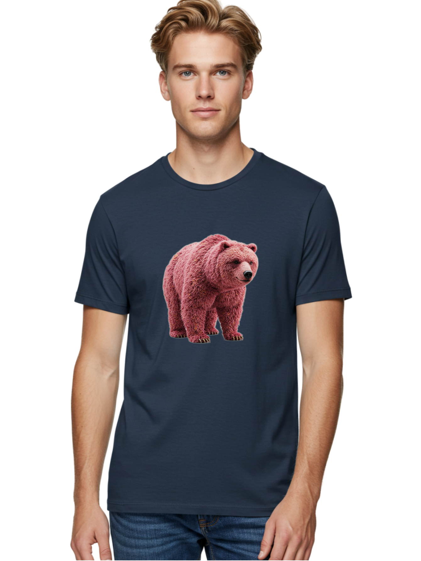 Pink-Bear Men'S Graphic Tee, 100% Cotton, Comfortable Casual Summer Wear, Machine Washable, Vintage Camera, Old Camera, Antique Camera, Black Camera, Classic Photography, Photography Equipment, Nostalgic Device, Film Camera, Camera Art Bal082