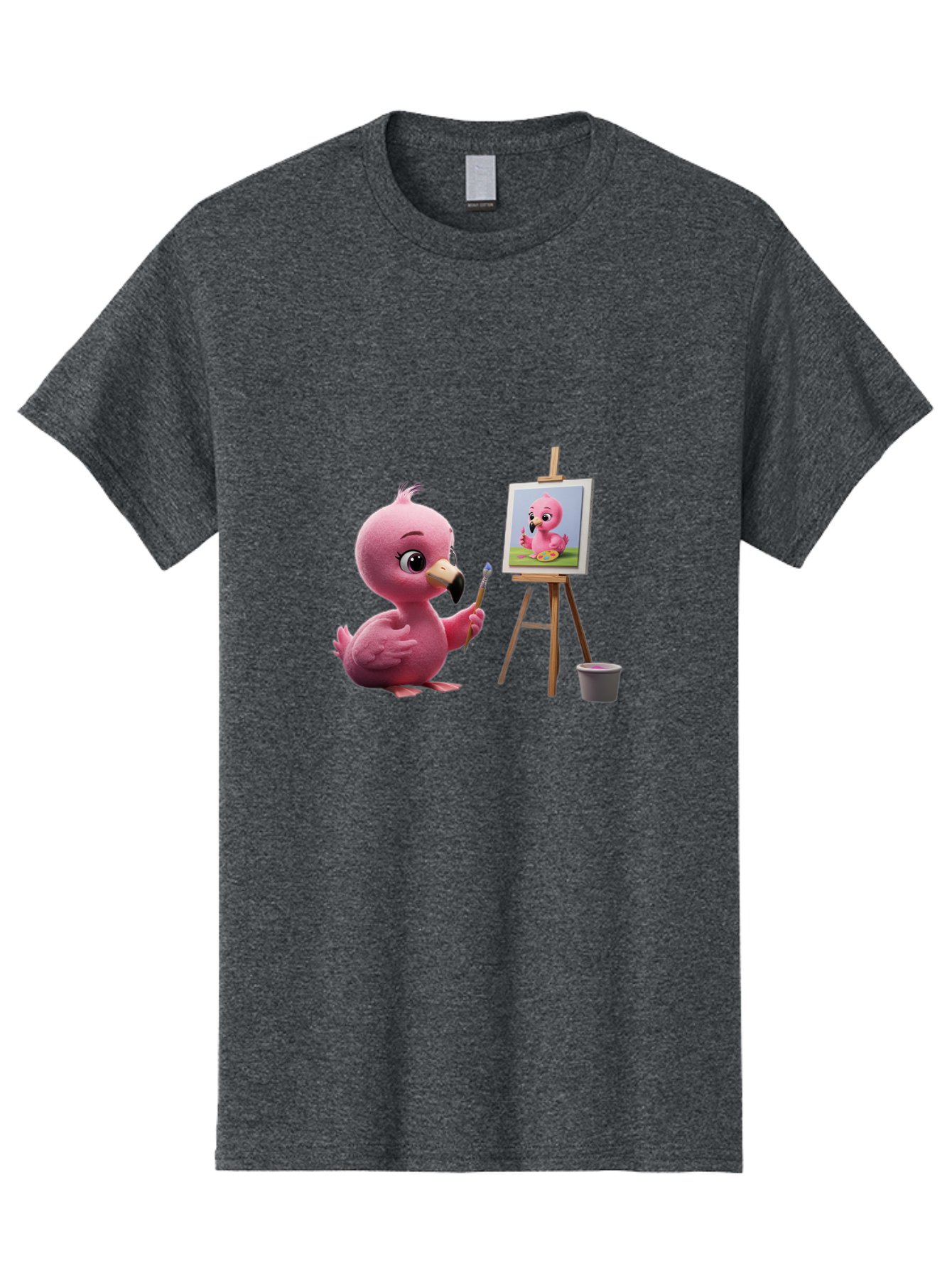 Pink-Bird-Painting Men'S Graphic Tee, 100% Cotton, Comfortable Casual Summer Wear, Machine Washable, Vintage Camera, Old Camera, Antique Camera, Black Camera, Classic Photography, Photography Equipment, Nostalgic Device, Film Camera, Bal083