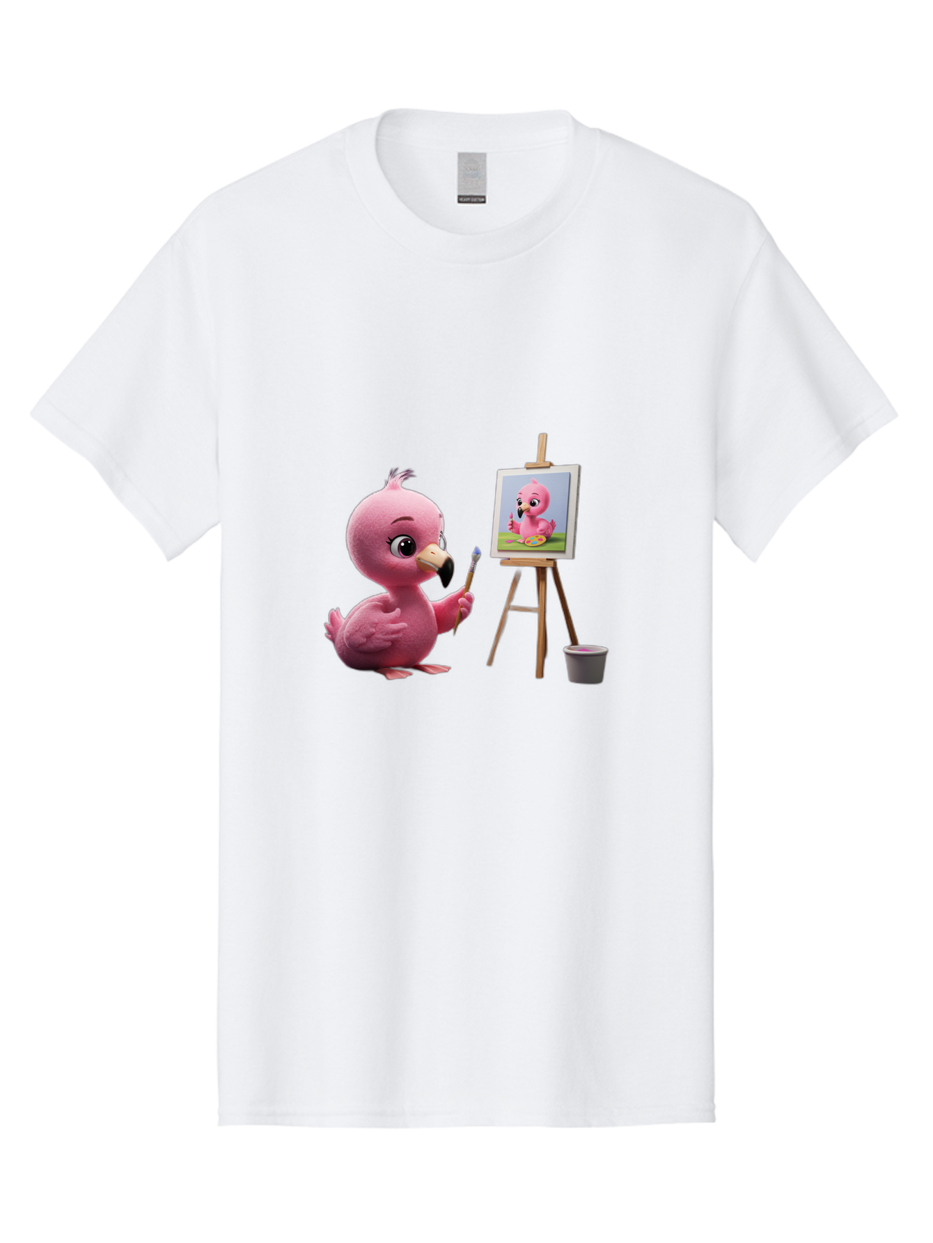 Pink-Bird-Painting Men'S Graphic Tee, 100% Cotton, Comfortable Casual Summer Wear, Machine Washable, Vintage Camera, Old Camera, Antique Camera, Black Camera, Classic Photography, Photography Equipment, Nostalgic Device, Film Camera, Bal083