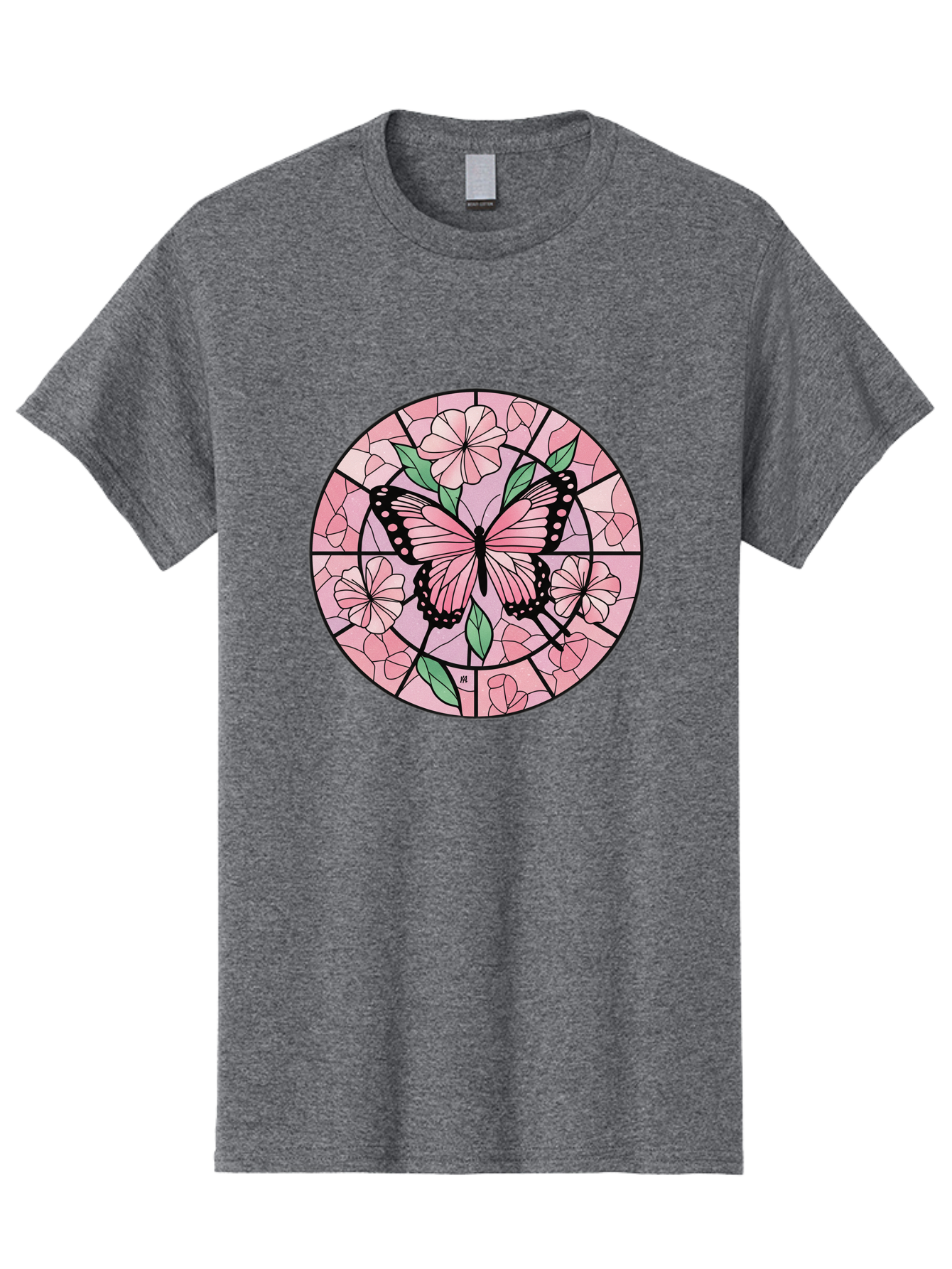 Pink-Butterfly-Stained-Glass Men'S Graphic Tee, 100% Cotton, Comfortable Casual Summer Wear, Machine Washable, Vintage Camera, Old Camera, Antique Camera, Black Camera, Classic Photography, Photography Equipment, Nostalgic Device, Film Camera, Bal088