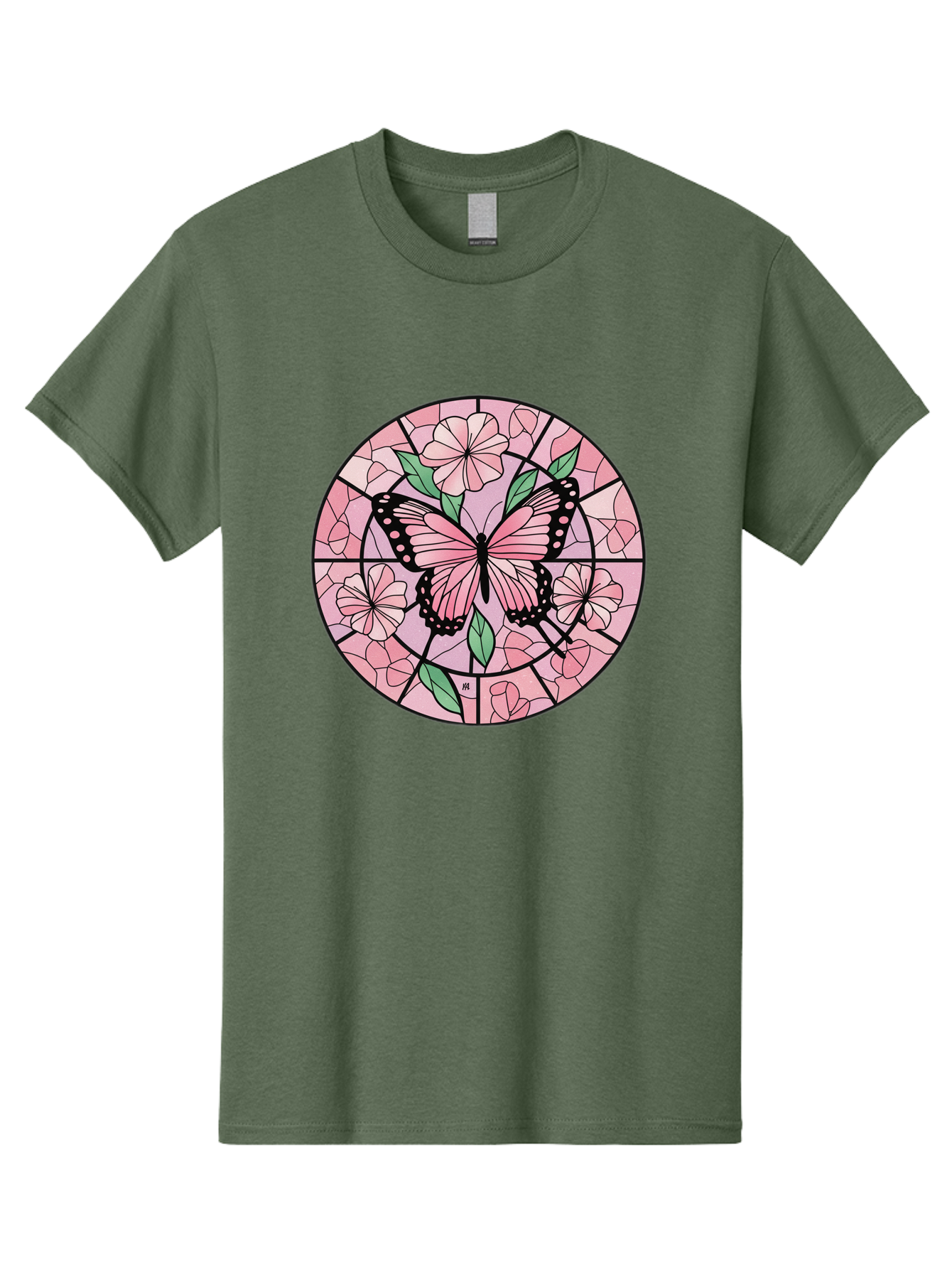 Pink-Butterfly-Stained-Glass Men'S Graphic Tee, 100% Cotton, Comfortable Casual Summer Wear, Machine Washable, Vintage Camera, Old Camera, Antique Camera, Black Camera, Classic Photography, Photography Equipment, Nostalgic Device, Film Camera, Bal088