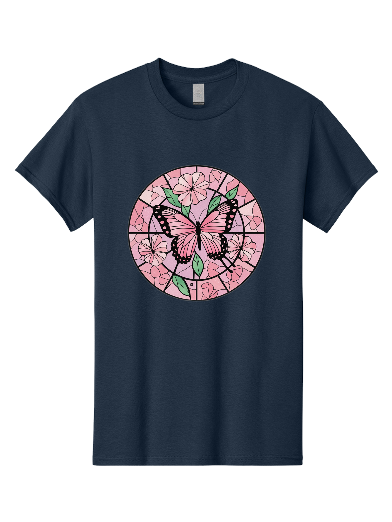 Pink-Butterfly-Stained-Glass Men'S Graphic Tee, 100% Cotton, Comfortable Casual Summer Wear, Machine Washable, Vintage Camera, Old Camera, Antique Camera, Black Camera, Classic Photography, Photography Equipment, Nostalgic Device, Film Camera, Bal088
