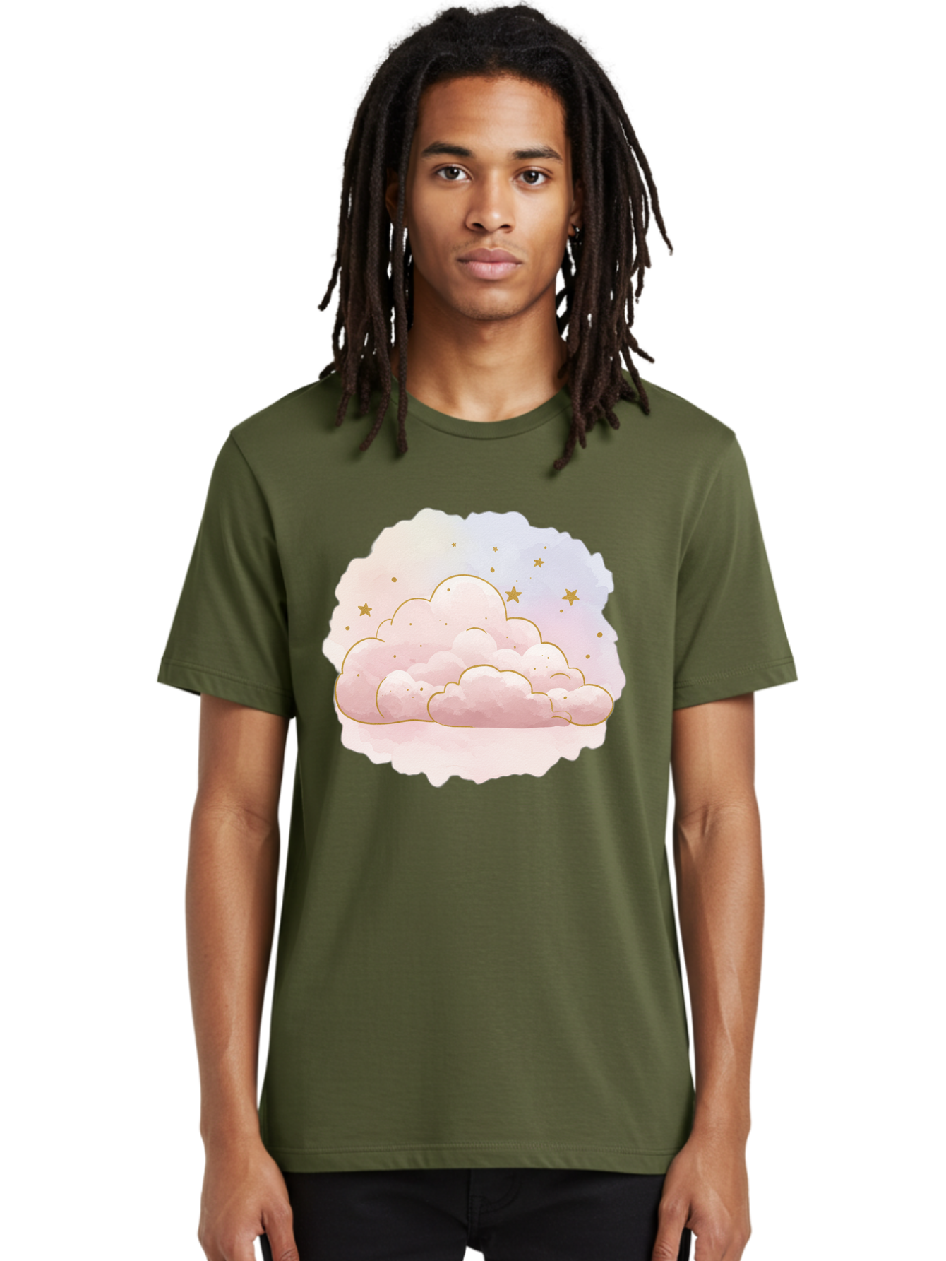 Pink-Clouds-Stars Men'S Graphic Tee, 100% Cotton, Comfortable Casual Summer Wear, Machine Washable, Vintage Camera, Old Camera, Antique Camera, Black Camera, Classic Photography, Photography Equipment, Nostalgic Device, Film Camera, Camera Art Bal092