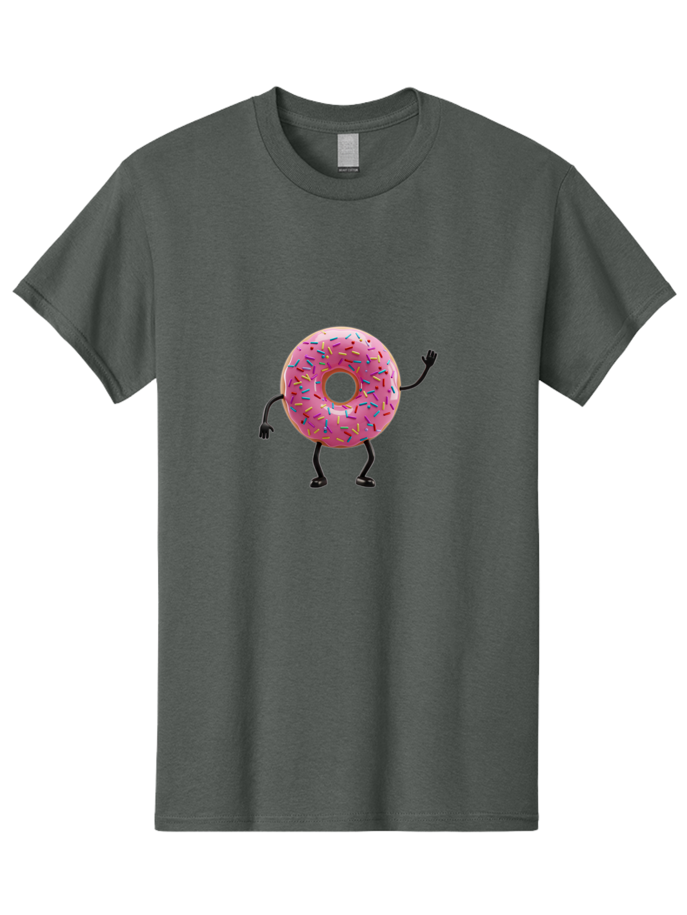 Pink-Donut-Character Men'S Graphic Tee, 100% Cotton, Comfortable Casual Summer Wear, Machine Washable, Vintage Camera, Old Camera, Antique Camera, Black Camera, Classic Photography, Photography Equipment, Nostalgic Device, Film Camera, Bal098