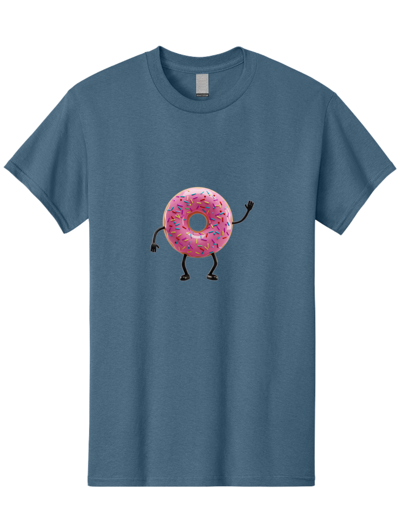 Pink-Donut-Character Men'S Graphic Tee, 100% Cotton, Comfortable Casual Summer Wear, Machine Washable, Vintage Camera, Old Camera, Antique Camera, Black Camera, Classic Photography, Photography Equipment, Nostalgic Device, Film Camera, Bal098