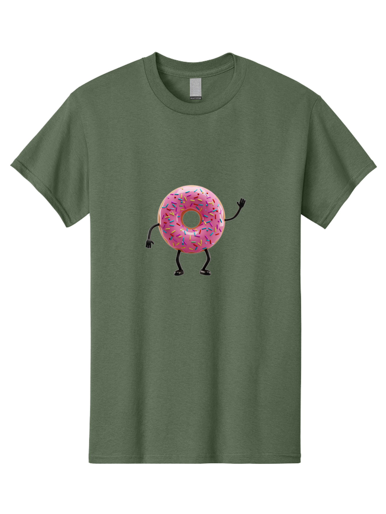 Pink-Donut-Character Men'S Graphic Tee, 100% Cotton, Comfortable Casual Summer Wear, Machine Washable, Vintage Camera, Old Camera, Antique Camera, Black Camera, Classic Photography, Photography Equipment, Nostalgic Device, Film Camera, Bal098