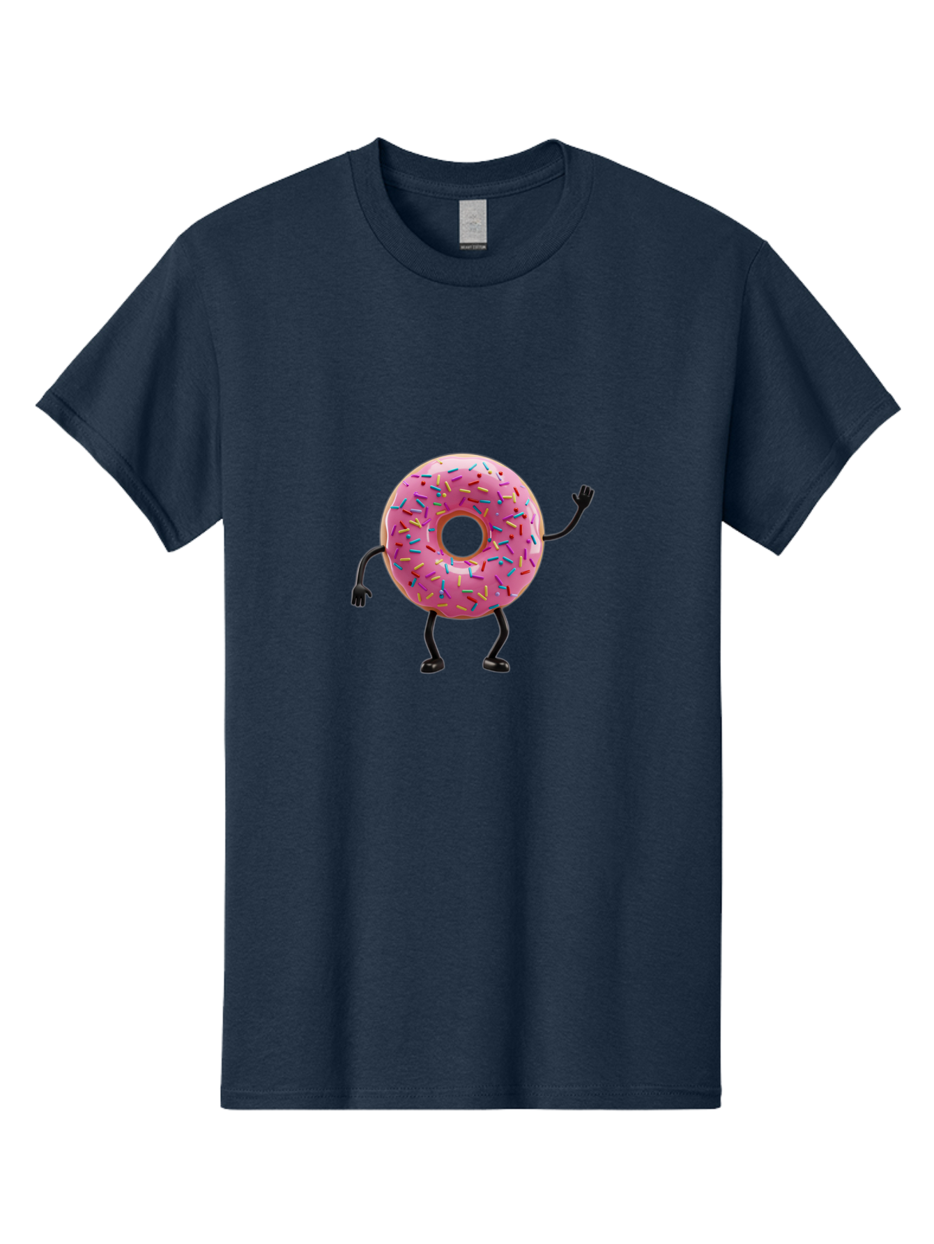 Pink-Donut-Character Men'S Graphic Tee, 100% Cotton, Comfortable Casual Summer Wear, Machine Washable, Vintage Camera, Old Camera, Antique Camera, Black Camera, Classic Photography, Photography Equipment, Nostalgic Device, Film Camera, Bal098